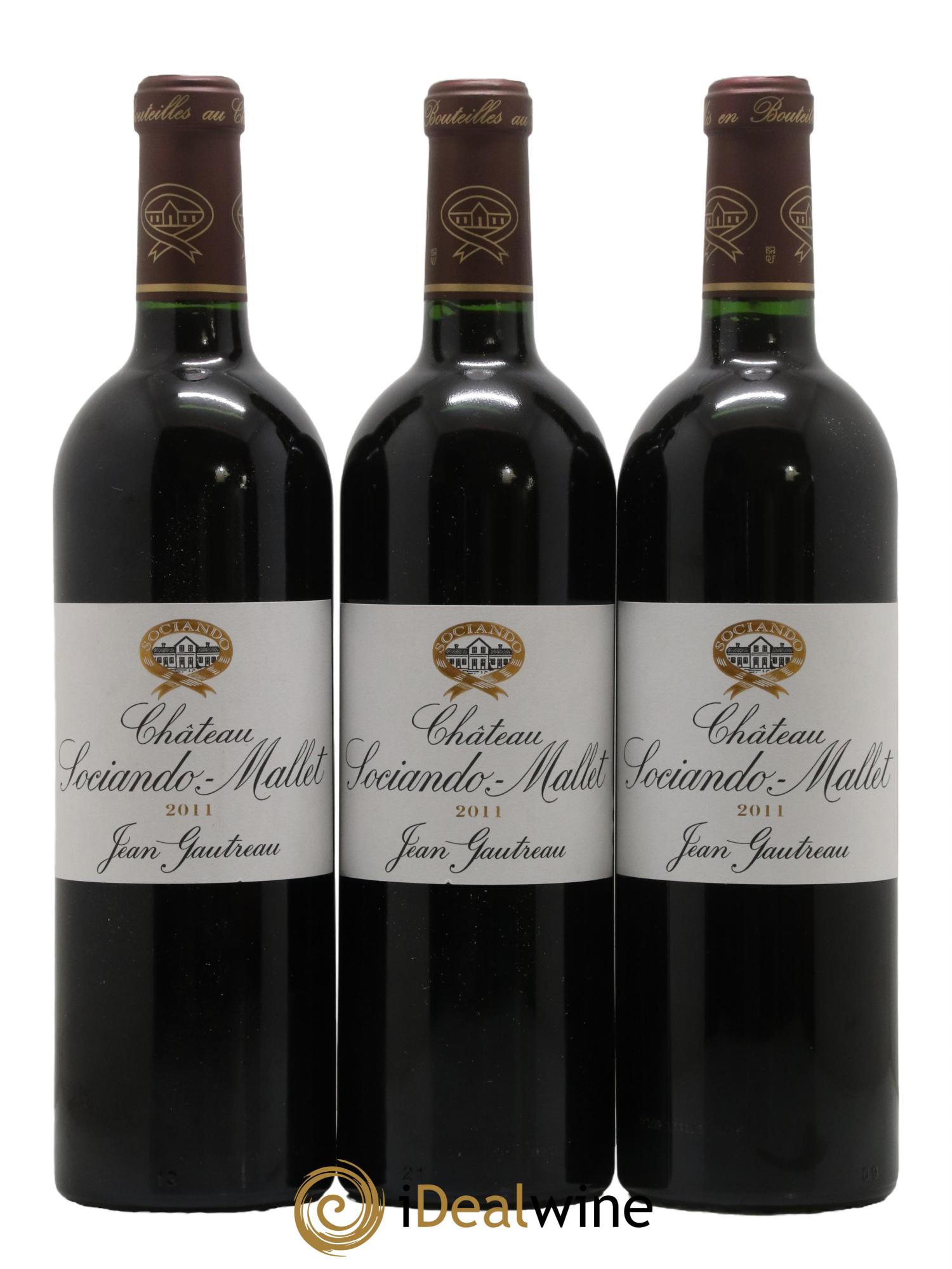 Château Sociando Mallet 2011 - Lot de 3 bouteilles - 0