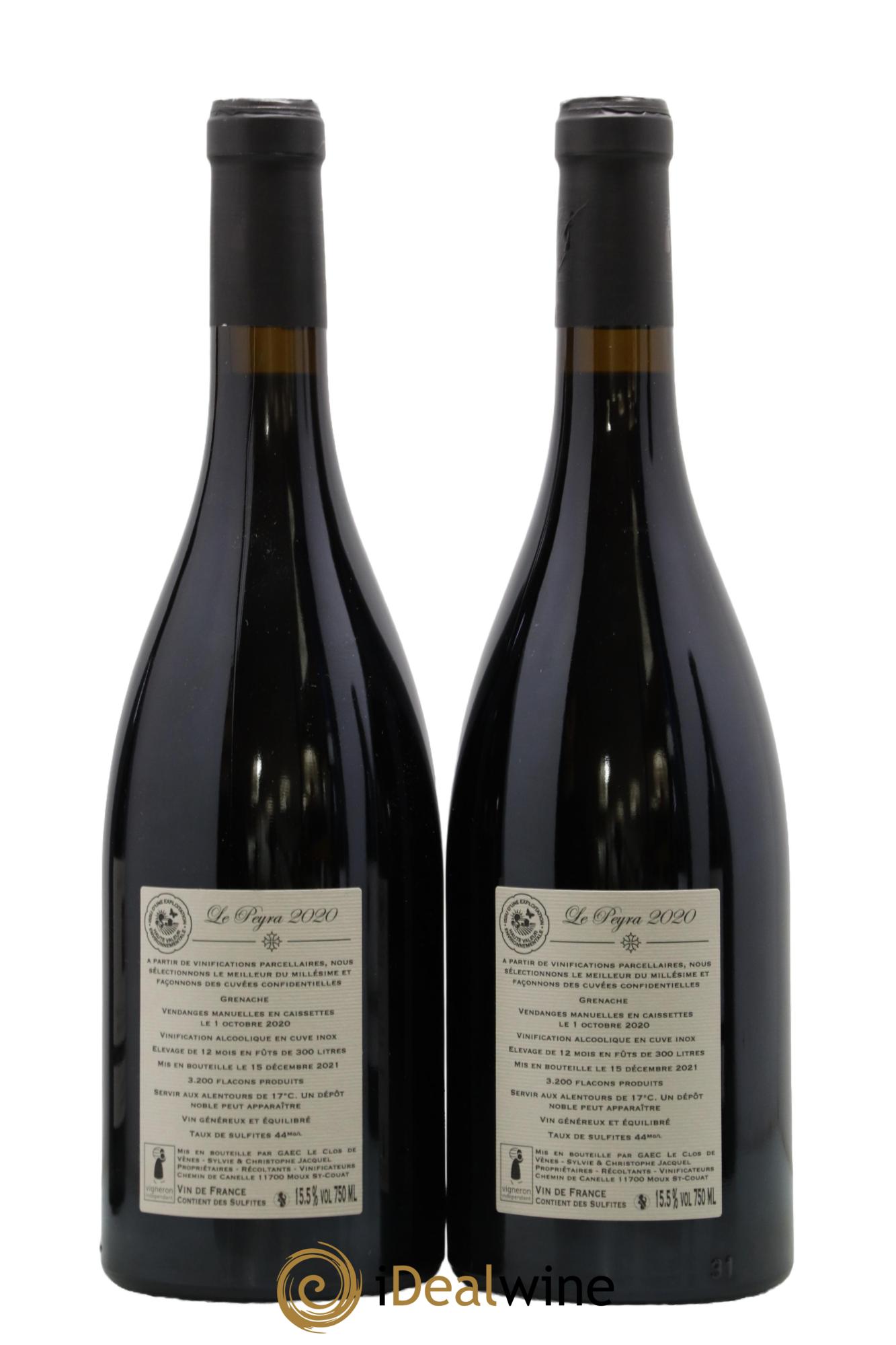 Vin de France Cuvée Le Peyra Domaine Clos de Vènes 2020 - Lotto di 2 bottiglie - 1
