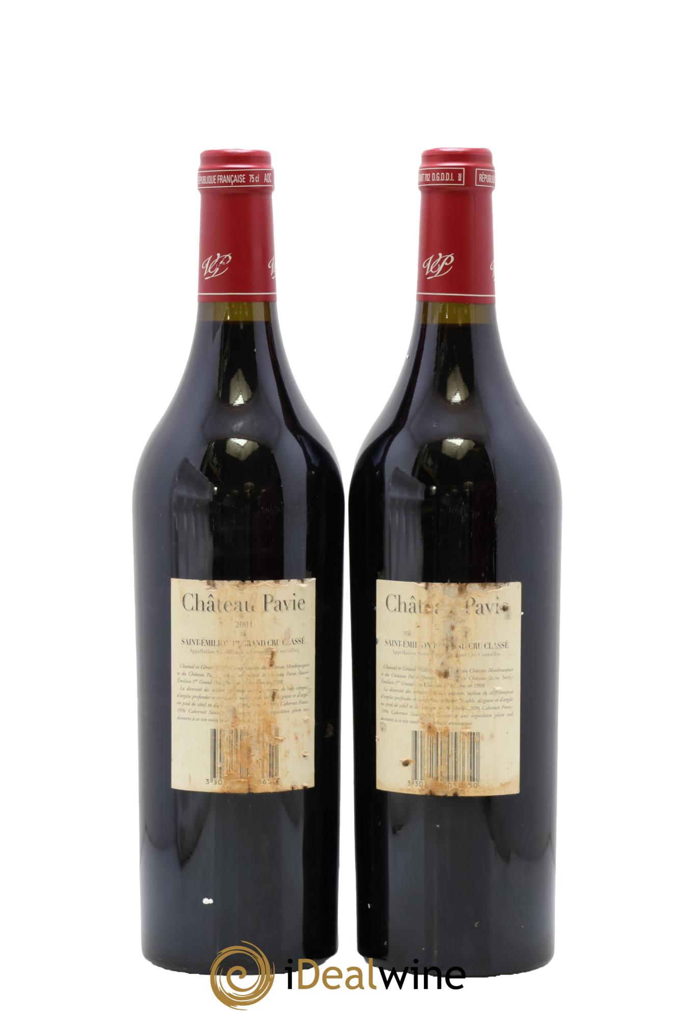Château Pavie 1er Grand Cru Classé A 2001 - Lot de 2 bouteilles - 1
