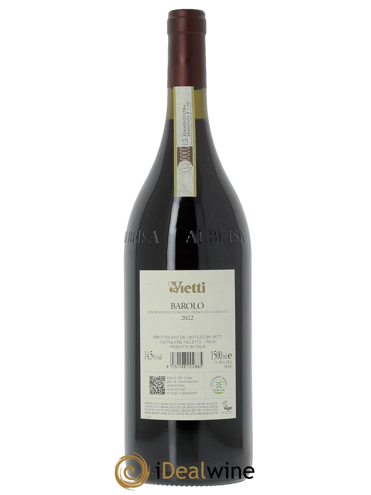 Barolo DOCG Vietti 2022 - Lot of 1 magnum - 1