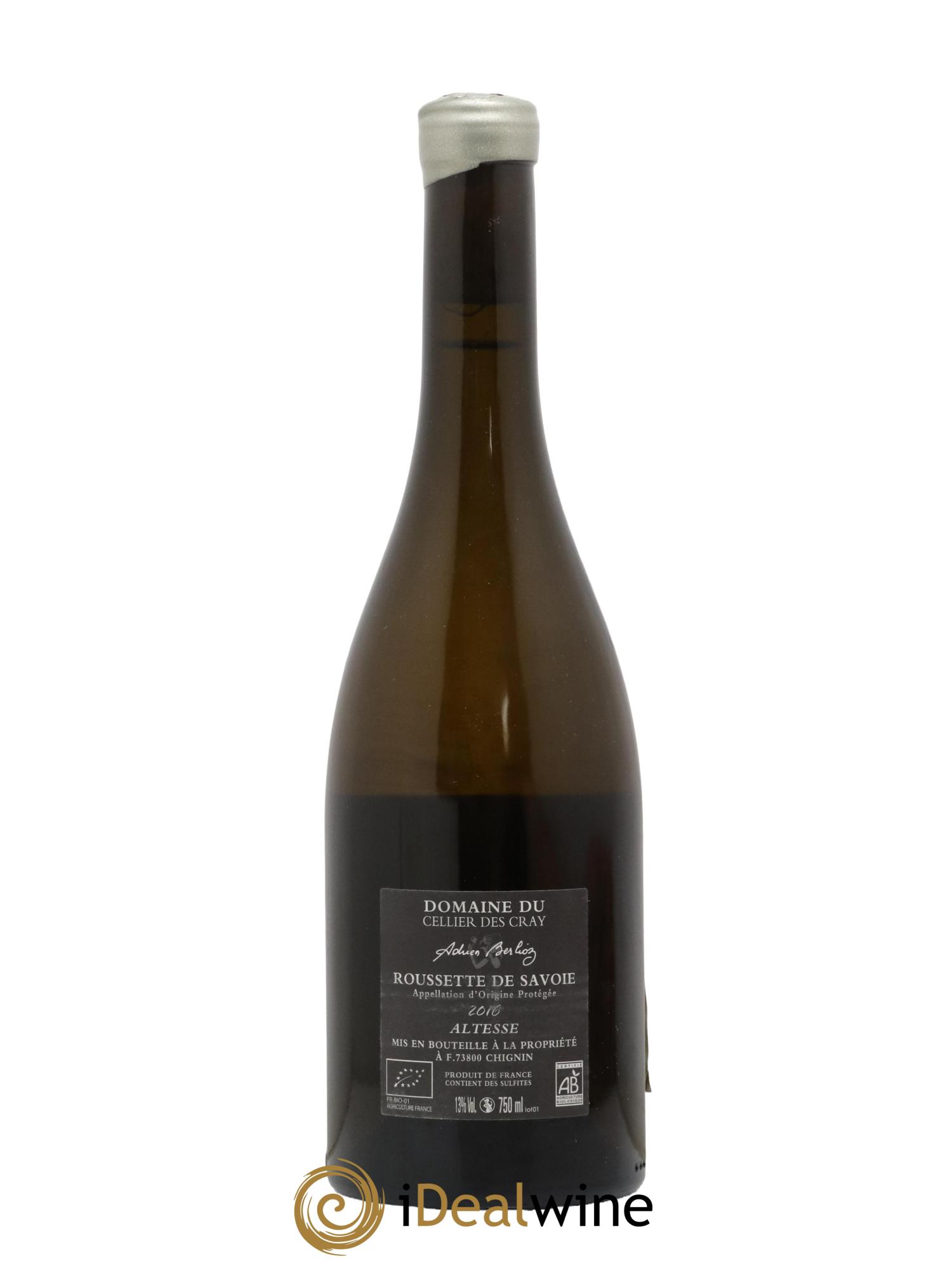 Roussette de Savoie Zulime Adrien Berlioz 2016 - Lot de 1 bouteille - 1