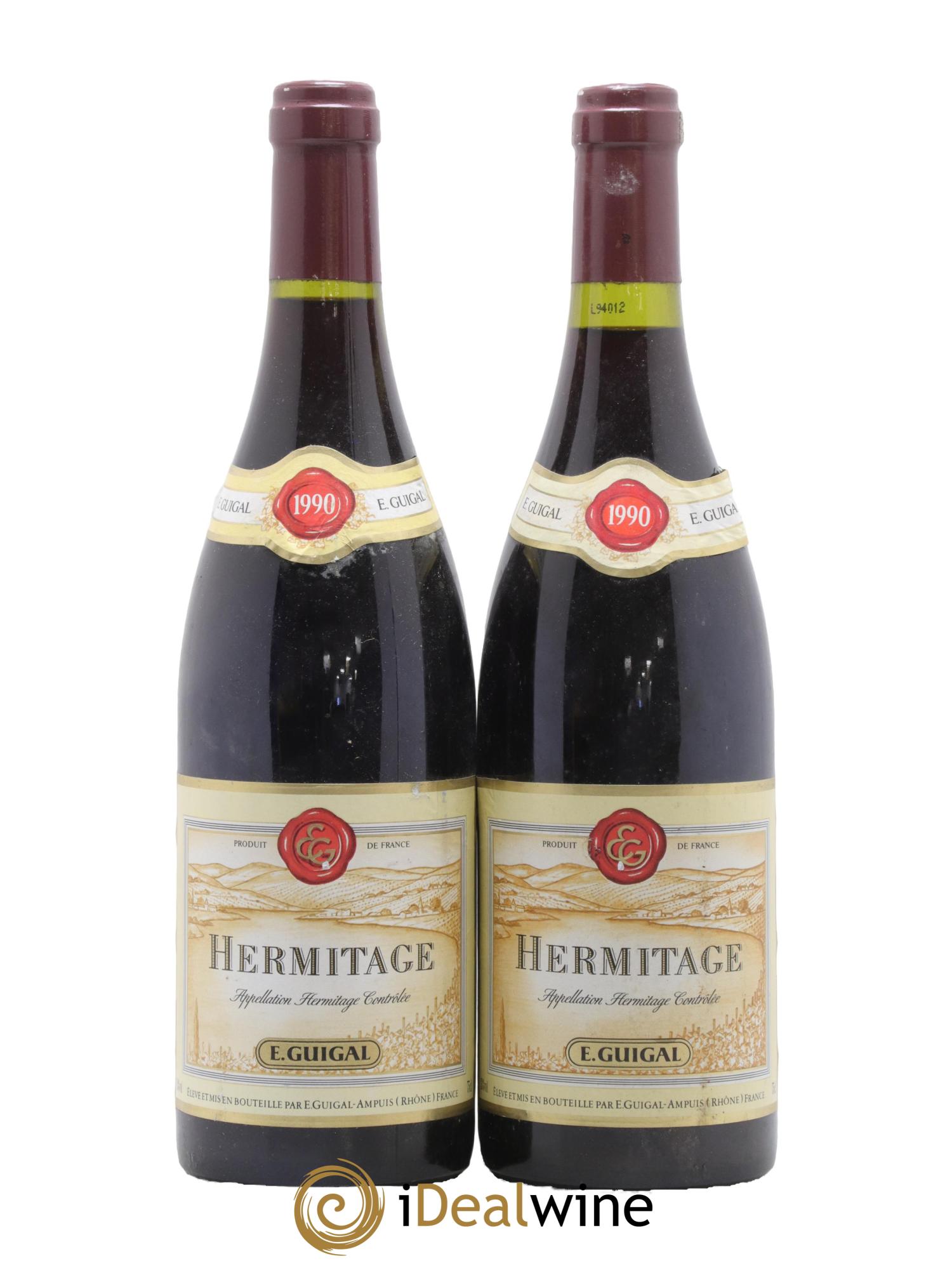 Hermitage Guigal 1990 - Lot de 2 bouteilles - 0