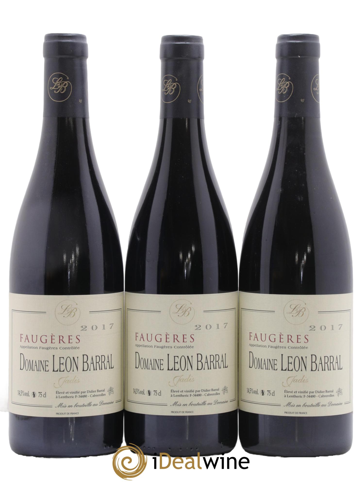 Faugères Jadis Domaine Léon Barral 2017 - Lotto di 3 bottiglie - 0