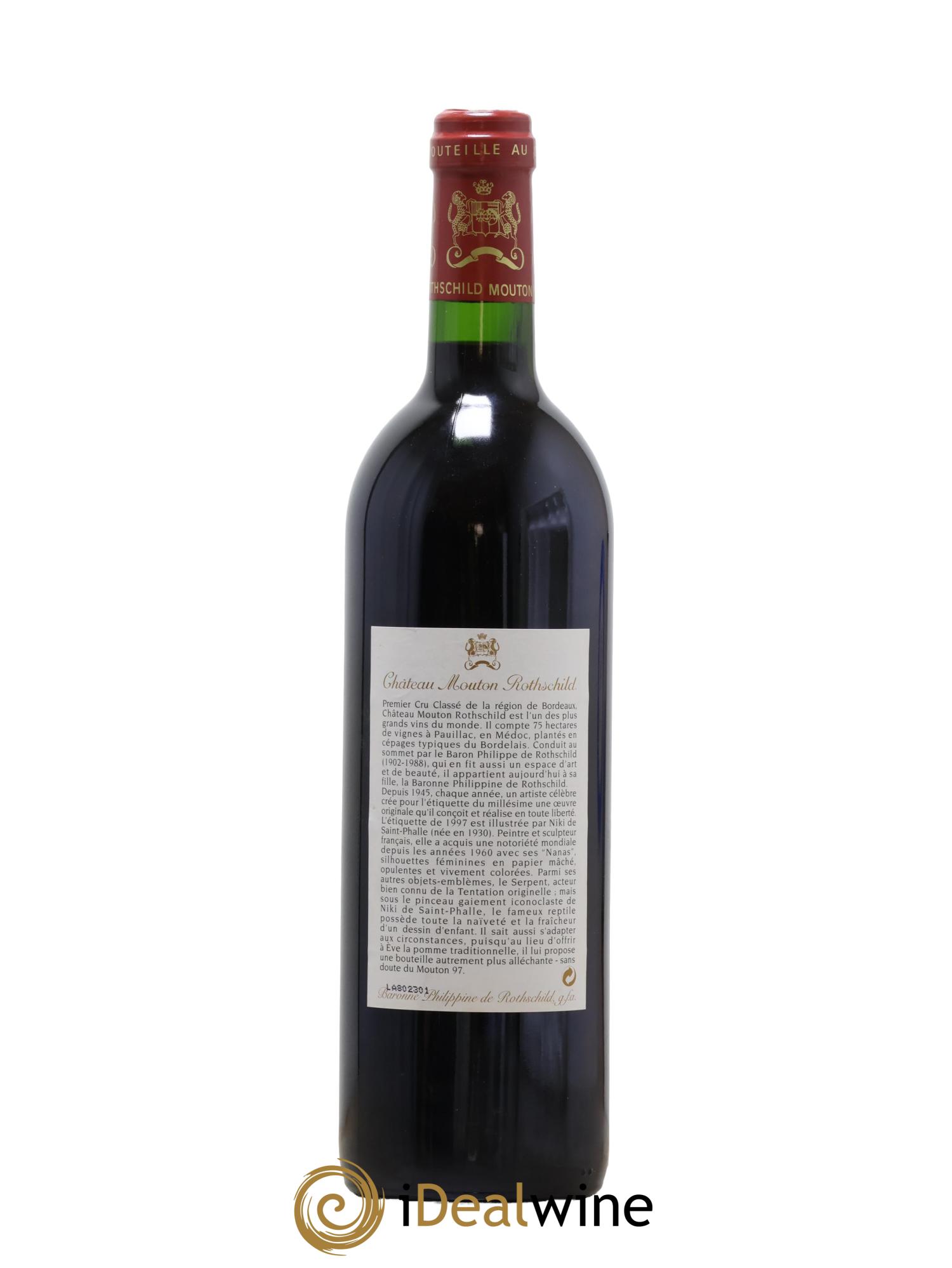Château Mouton Rothschild 1er Grand Cru Classé 1997 - Lot de 1 bouteille - 2