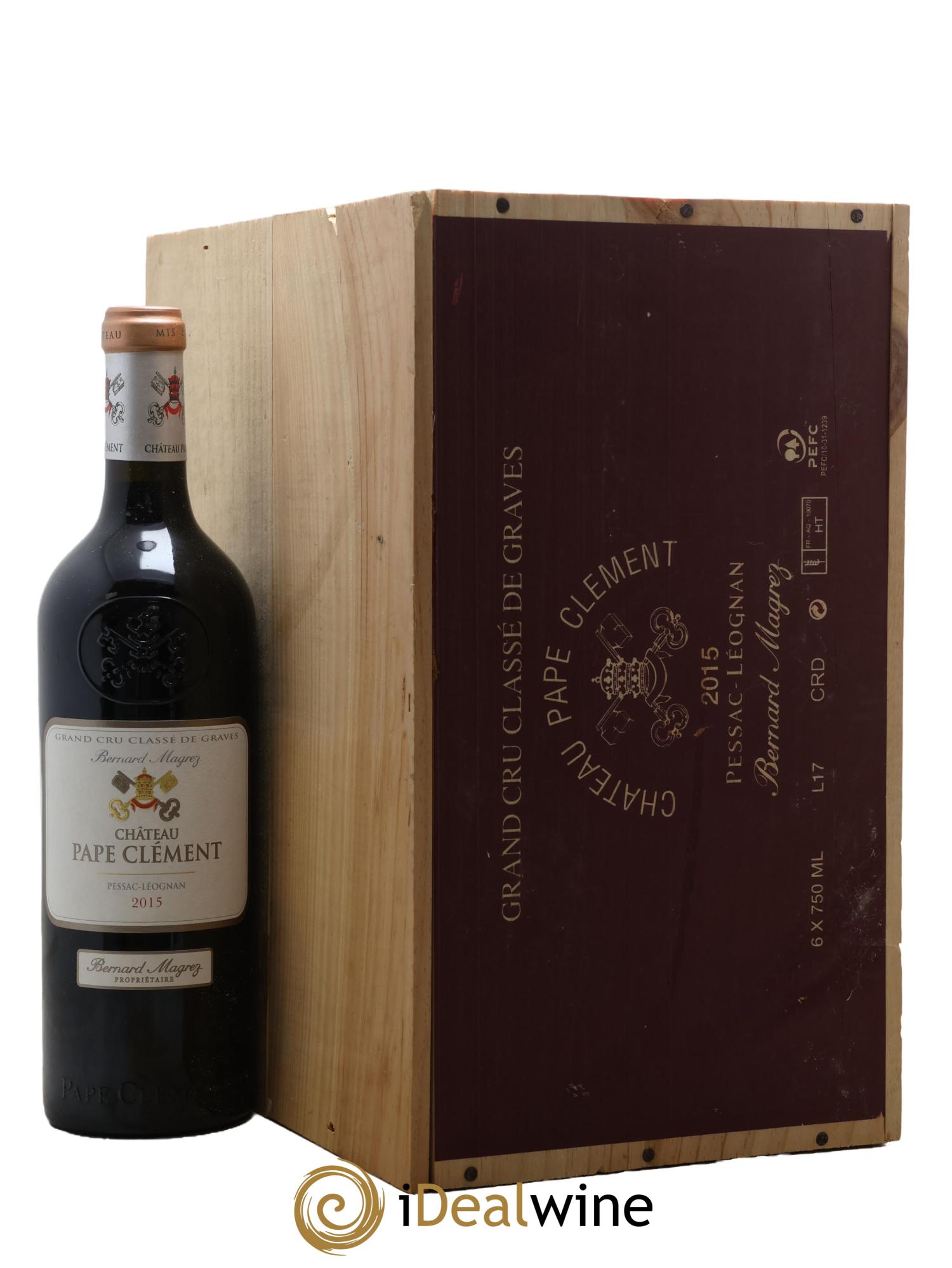Château Pape Clément Cru Classé de Graves 2015 - Lotto di 6 bottiglie - 1