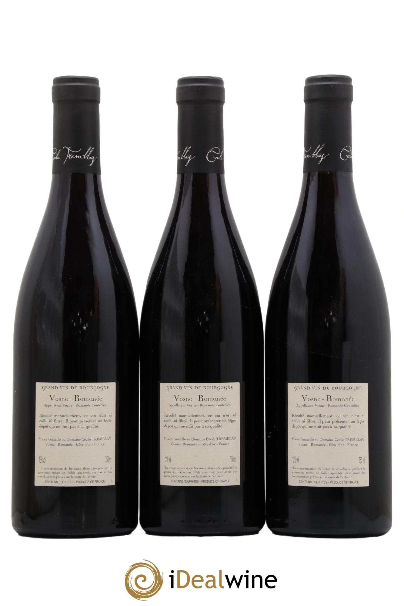 Vosne-Romanée Vieilles Vignes Cécile Tremblay 2017 - Lotto di 3 bottiglie - 1