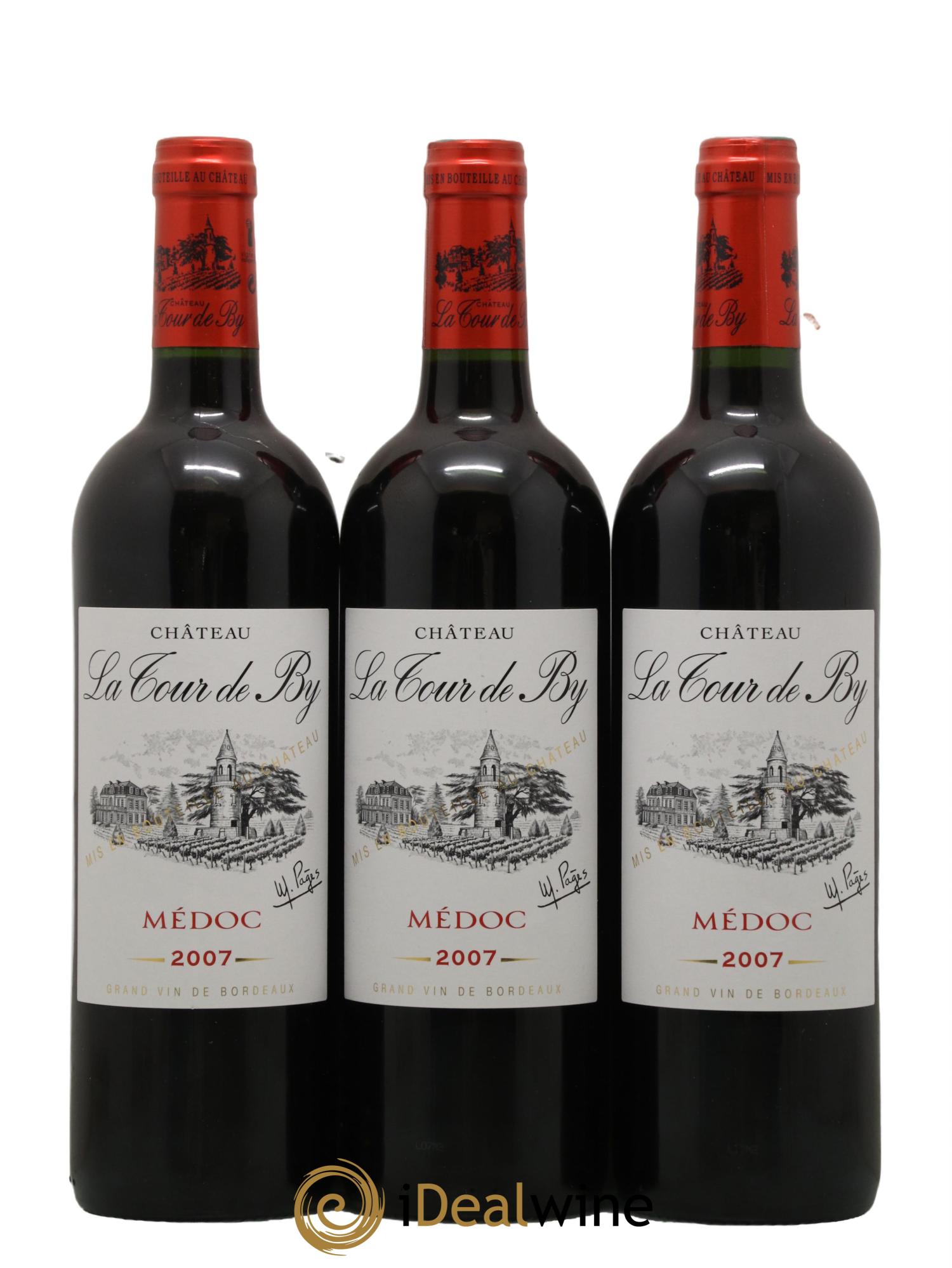 Château La Tour de By Cru Bourgeois 2007 - Lot de 3 bouteilles - 0