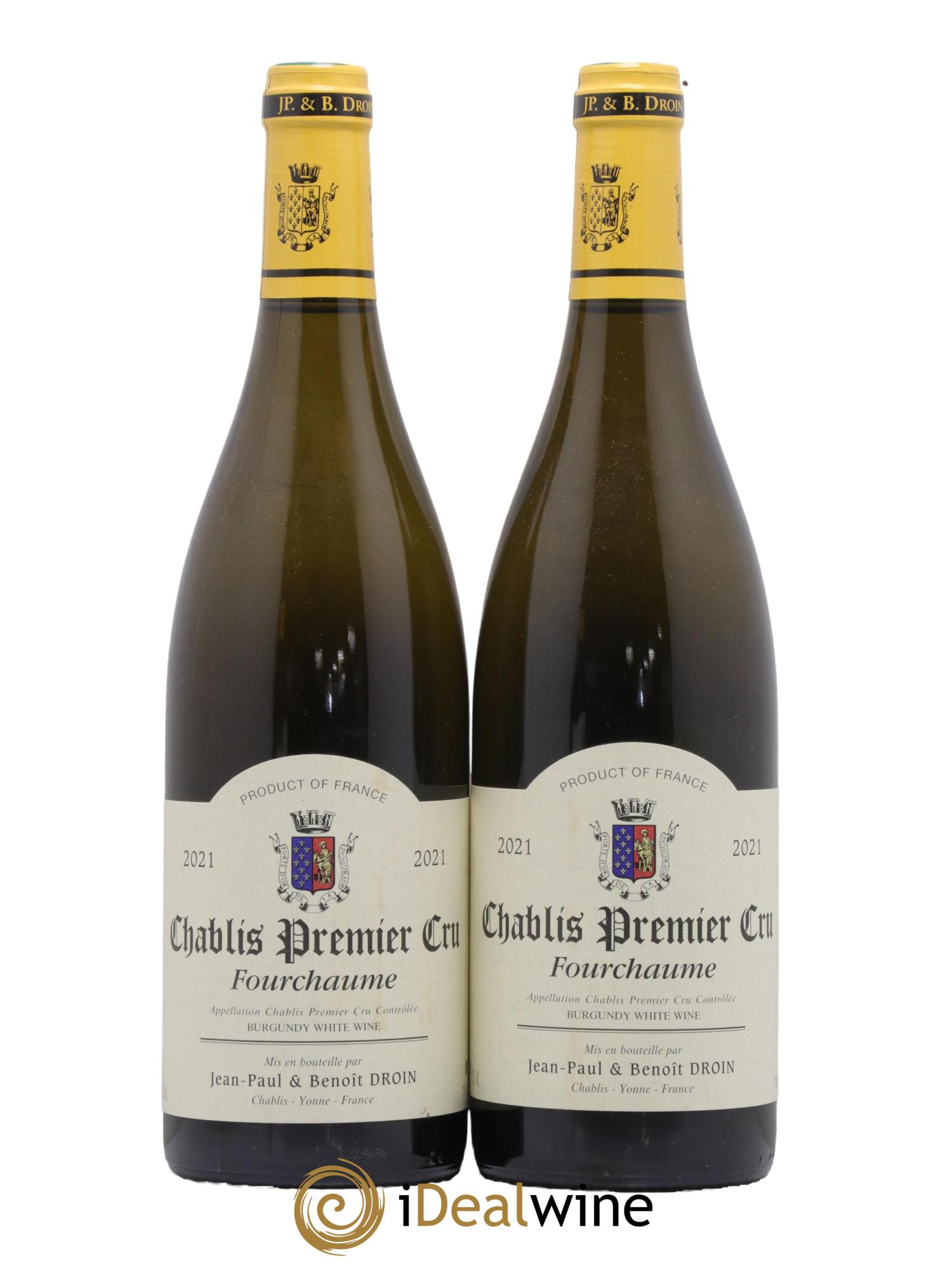 Chablis 1er Cru Fourchaume Jean-Paul & Benoît Droin (Domaine) 2021 - Lot de 2 bouteilles - 0