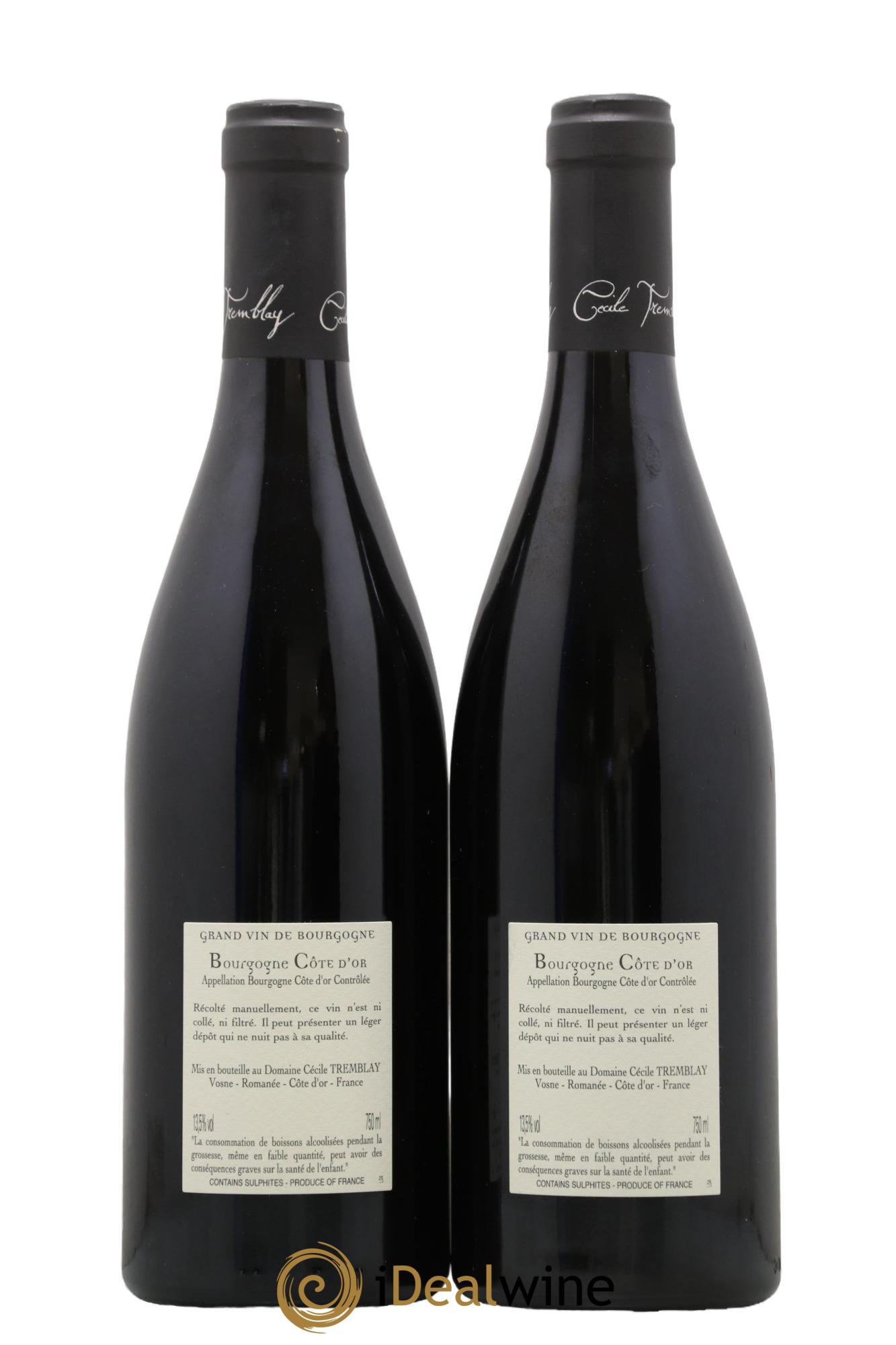 Bourgogne Côte-d'Or Cécile Tremblay 2020 - Lot de 2 bouteilles - 1