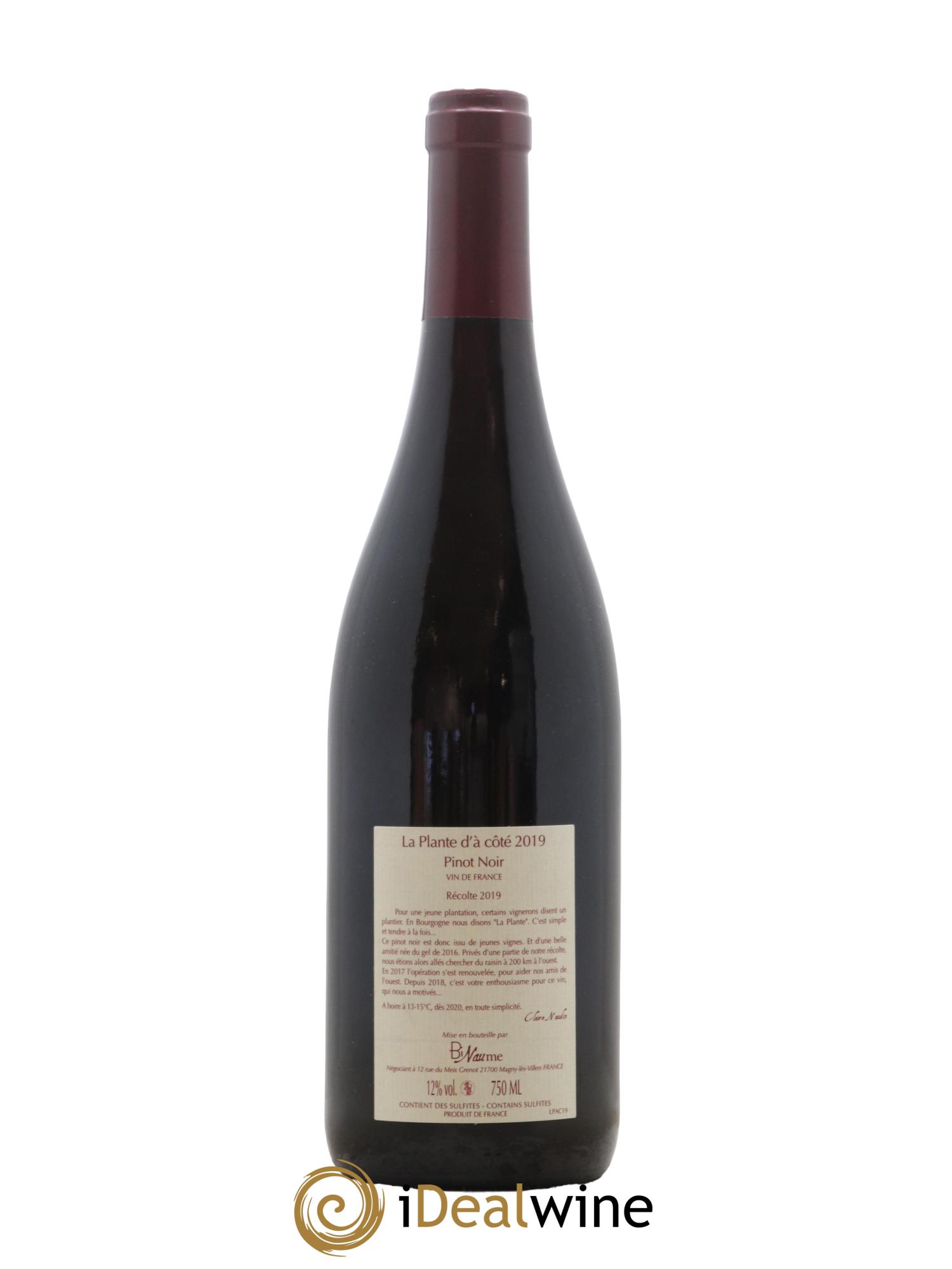 Vin de France La Plante d'à coté Binaume Bizot-Naudin 2019 - Lot de 1 bouteille - 1