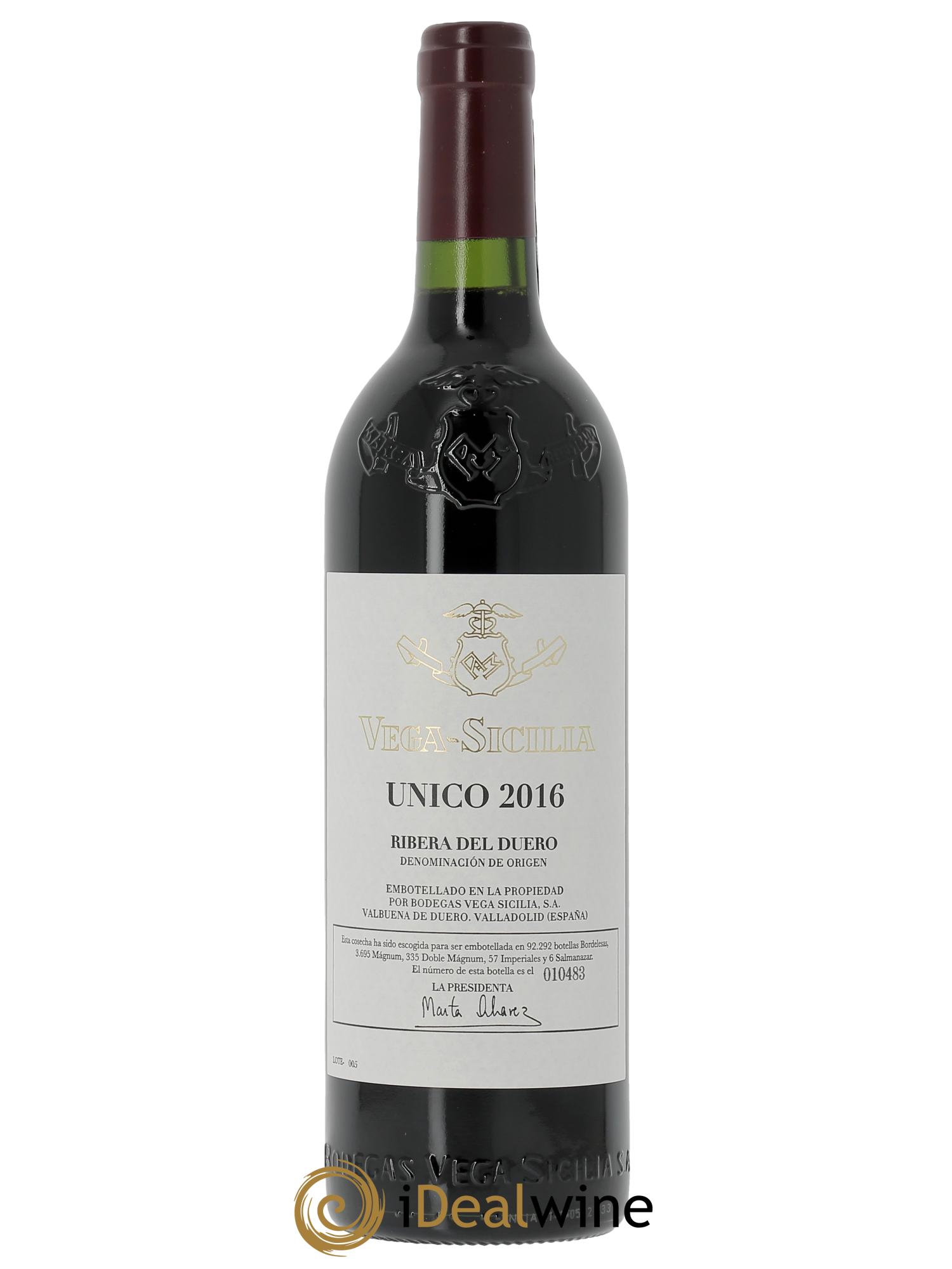 Ribera Del Duero DO Vega Sicilia Unico Famille Alvarez (Original-holzkiste ab 3 Fl.) 2016 - Posten von 1 Flasche - 0