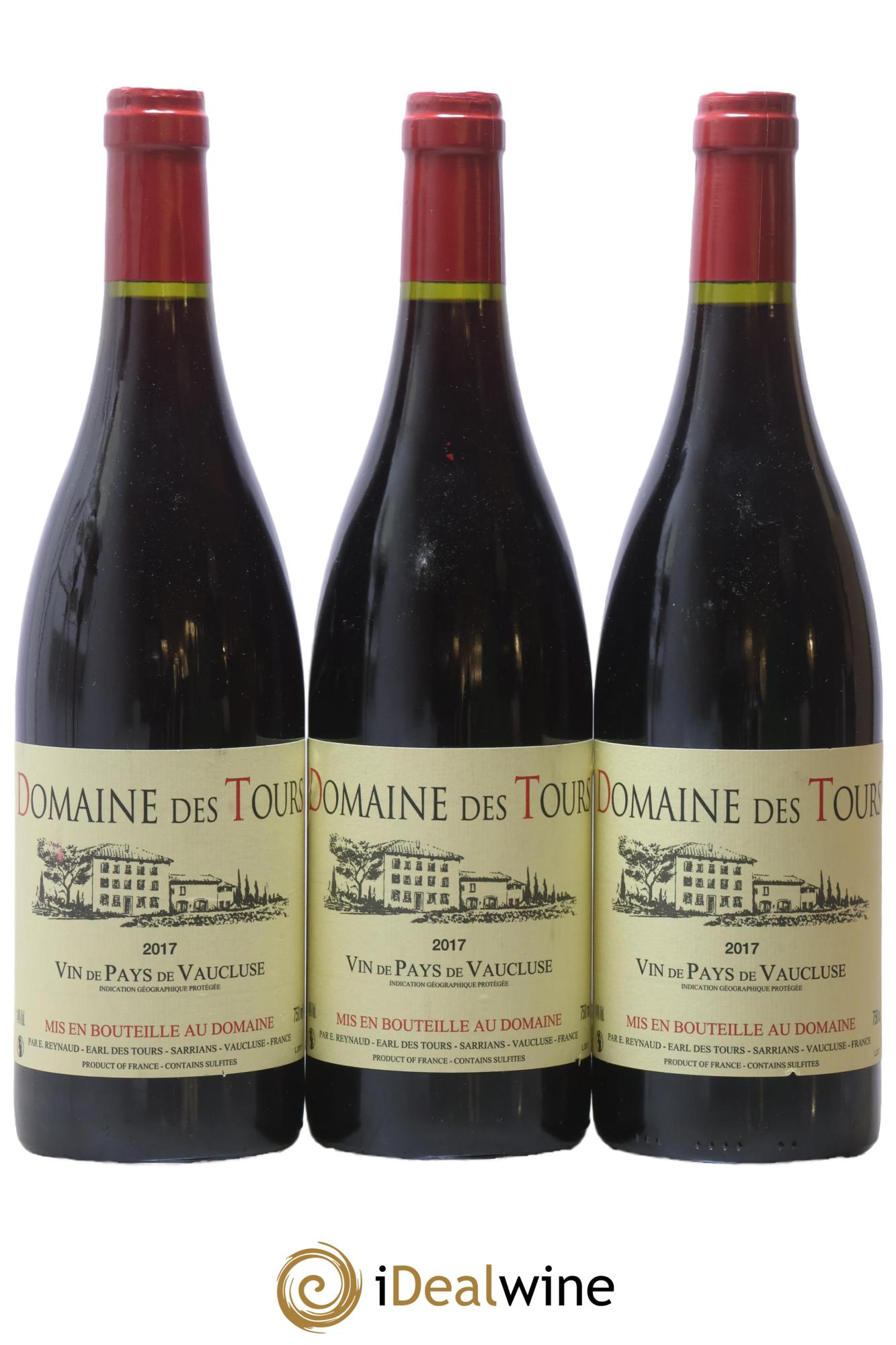 Vaucluse (Vin de Pays de Vaucluse) Domaine des Tours Emmanuel Reynaud 2017 - Posten von 3 Flaschen - 0