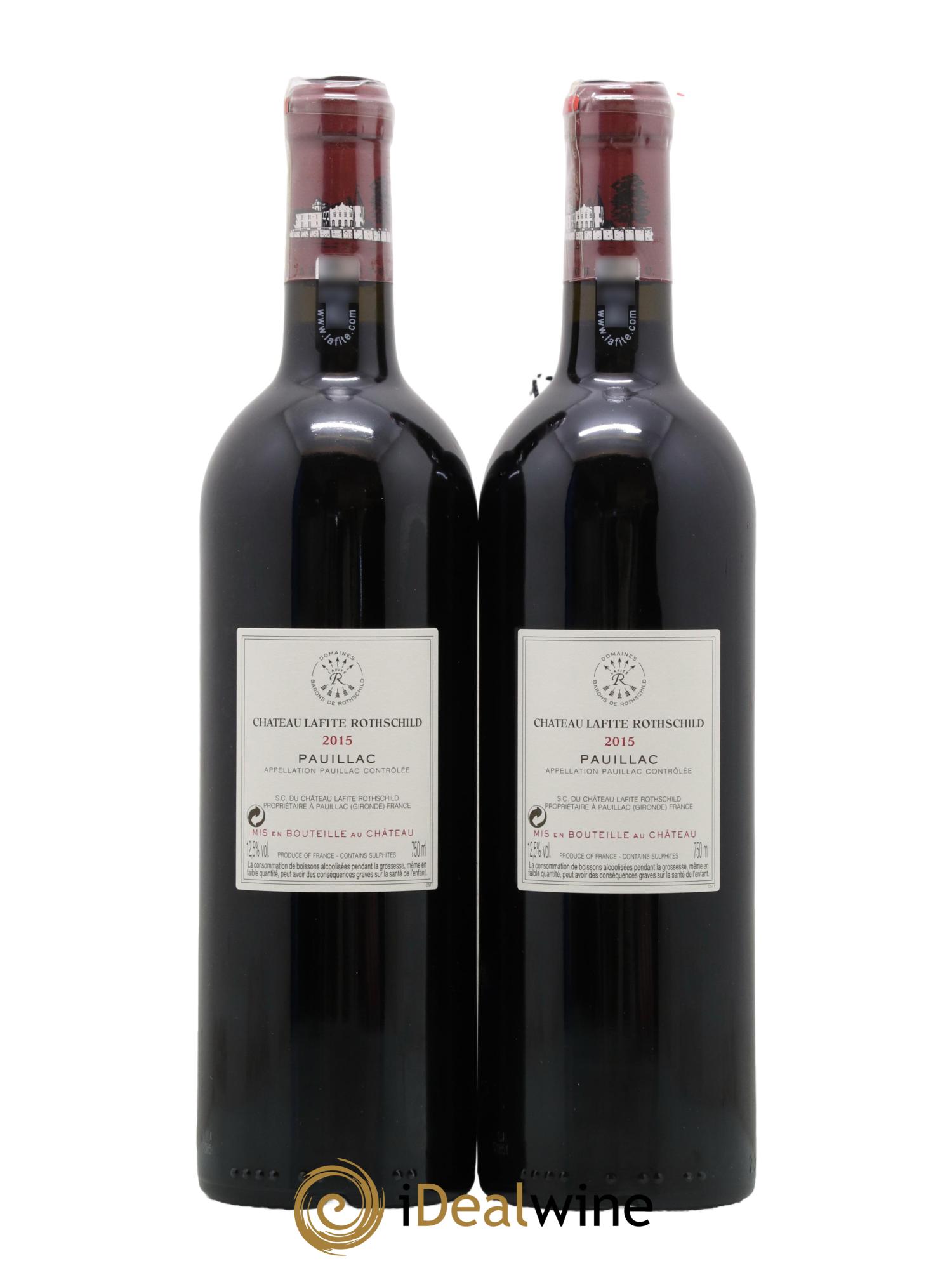 Château Lafite Rothschild 1er Grand Cru Classé 2015 - Lot de 2 bouteilles - 1