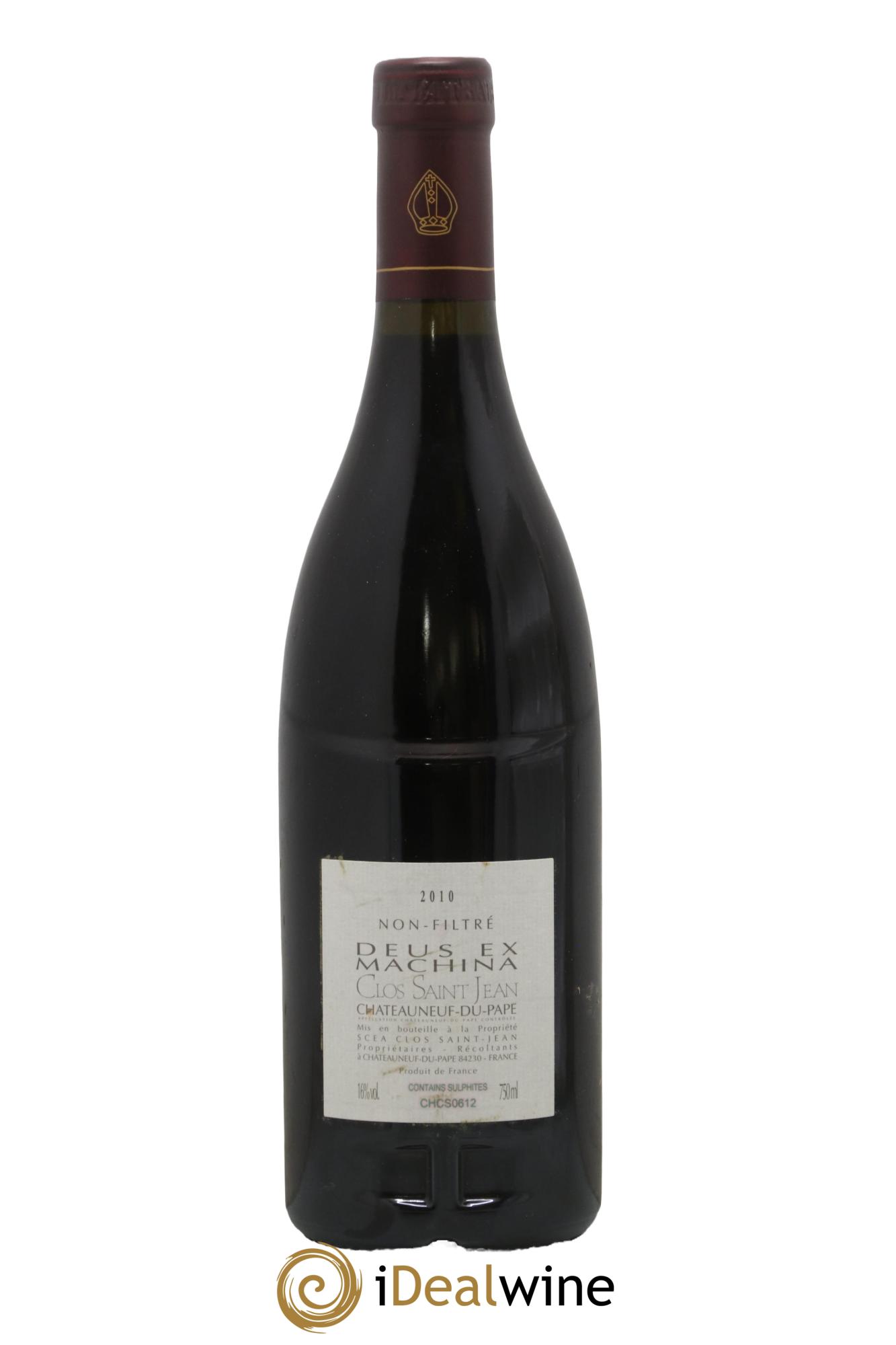 Châteauneuf-du-Pape Clos Saint-Jean Deus Ex Machina Pascal et Vincent Maurel 2010 - Lot de 1 bouteille - 1