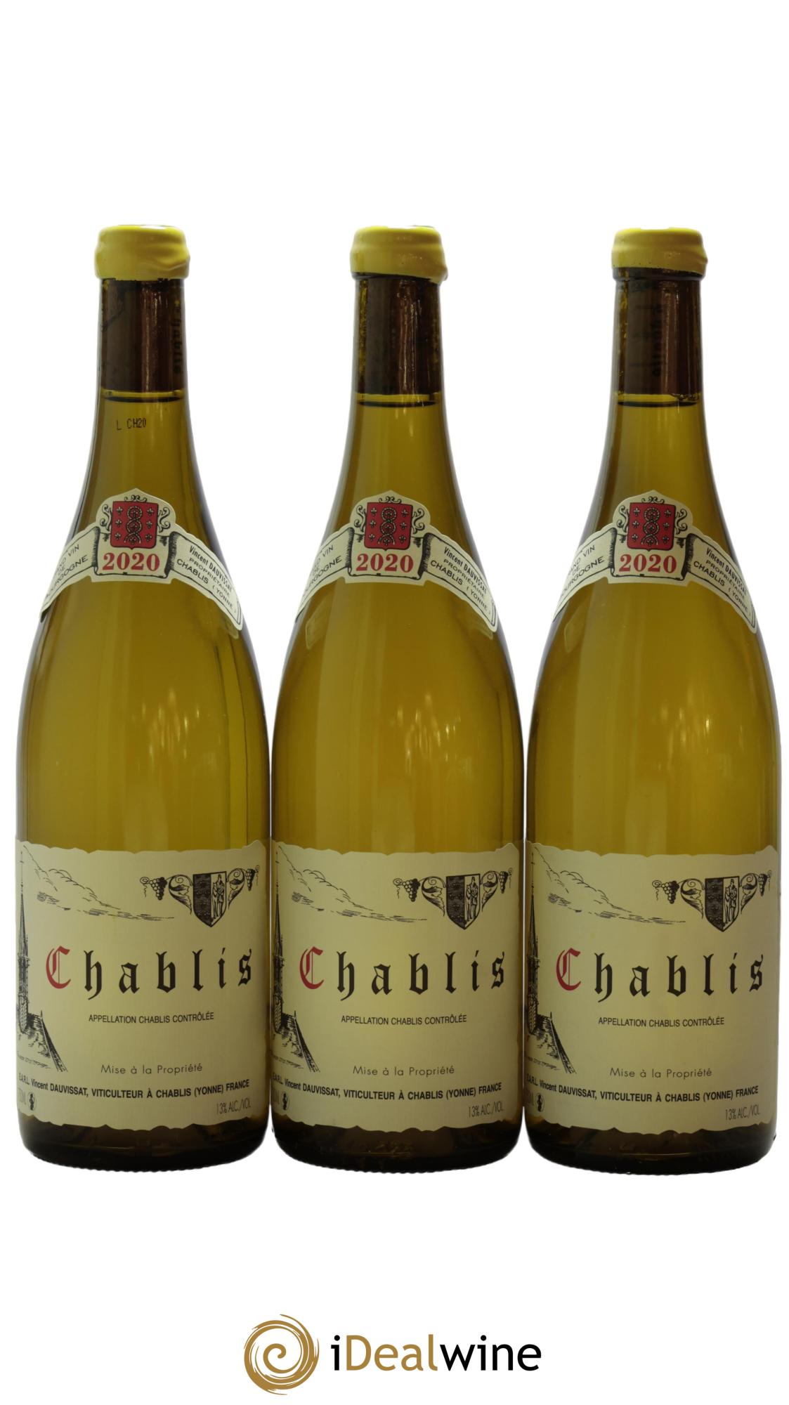 Chablis Vincent Dauvissat (Domaine) 2020 - Posten von 3 Flaschen - 0
