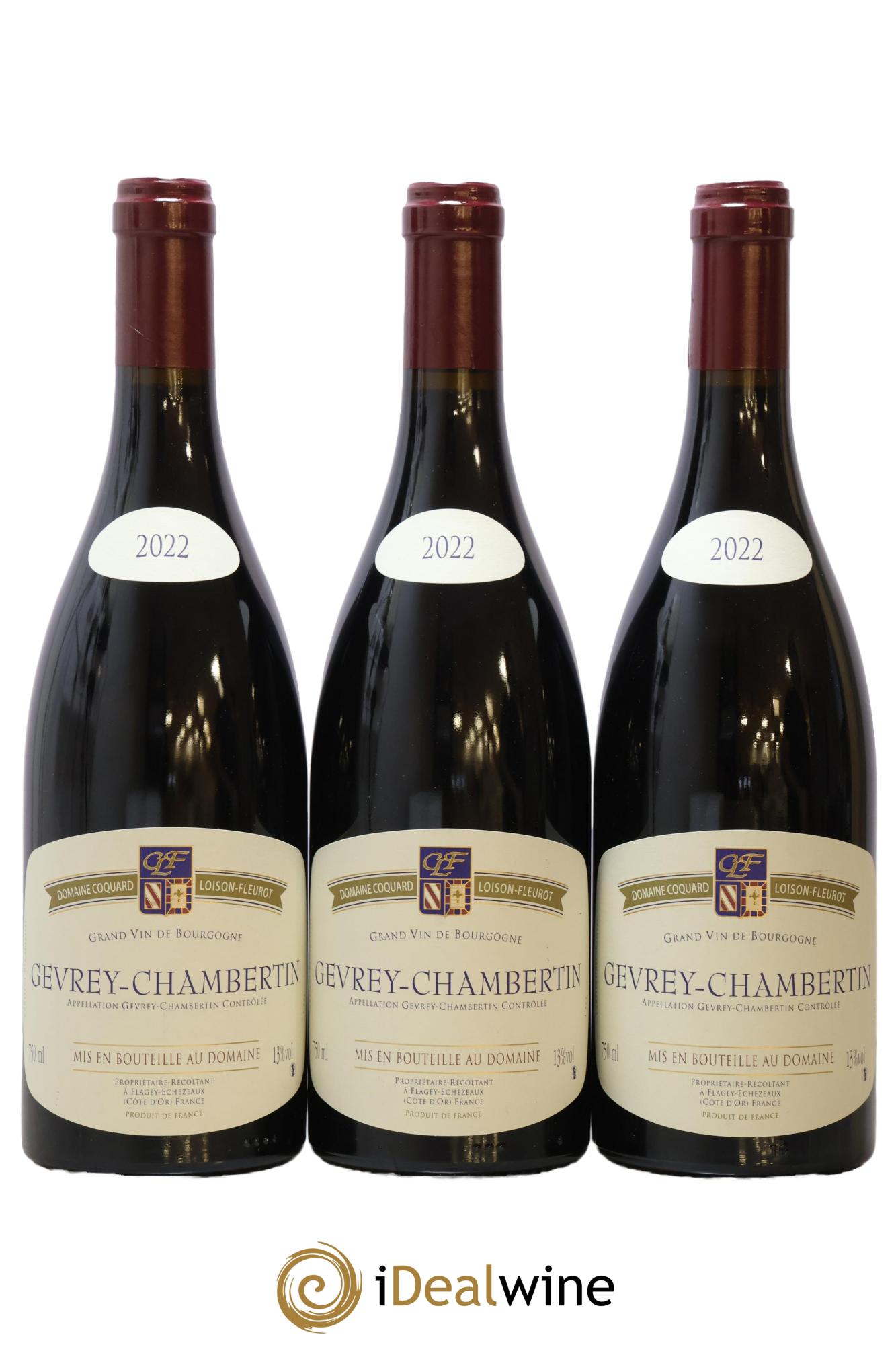 Gevrey-Chambertin Coquard Loison-Fleurot 2022 - Posten von 3 Flaschen - 0
