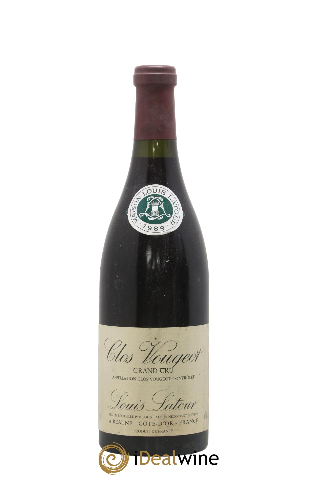 Clos de Vougeot Grand Cru Louis Latour 1989 - Lot de 1 bouteille - 0