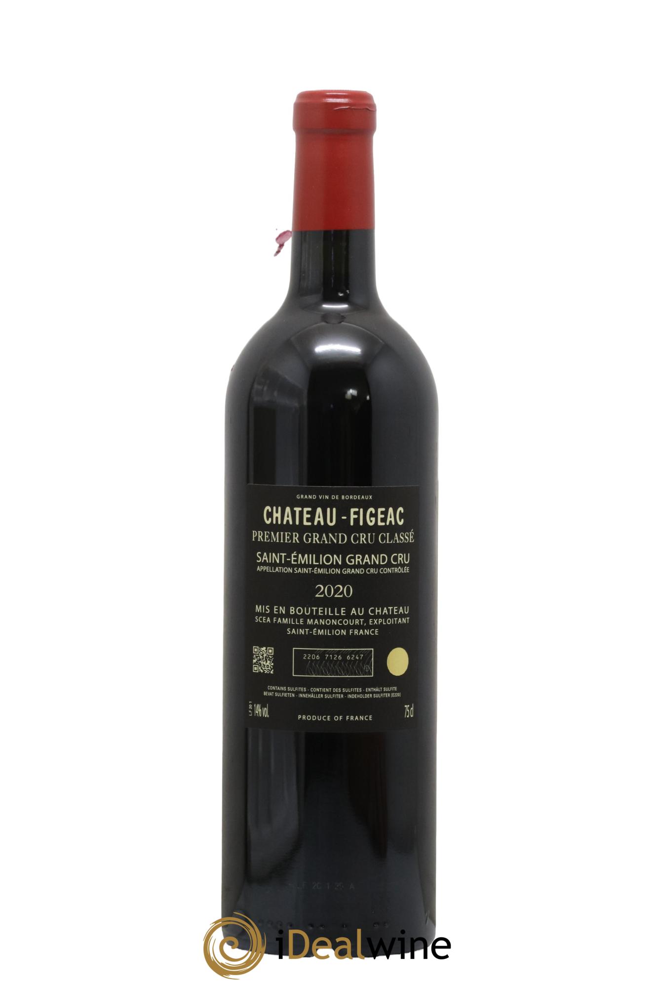 Château Figeac 1er Grand Cru Classé A 2020 - Lot de 1 bouteille - 1