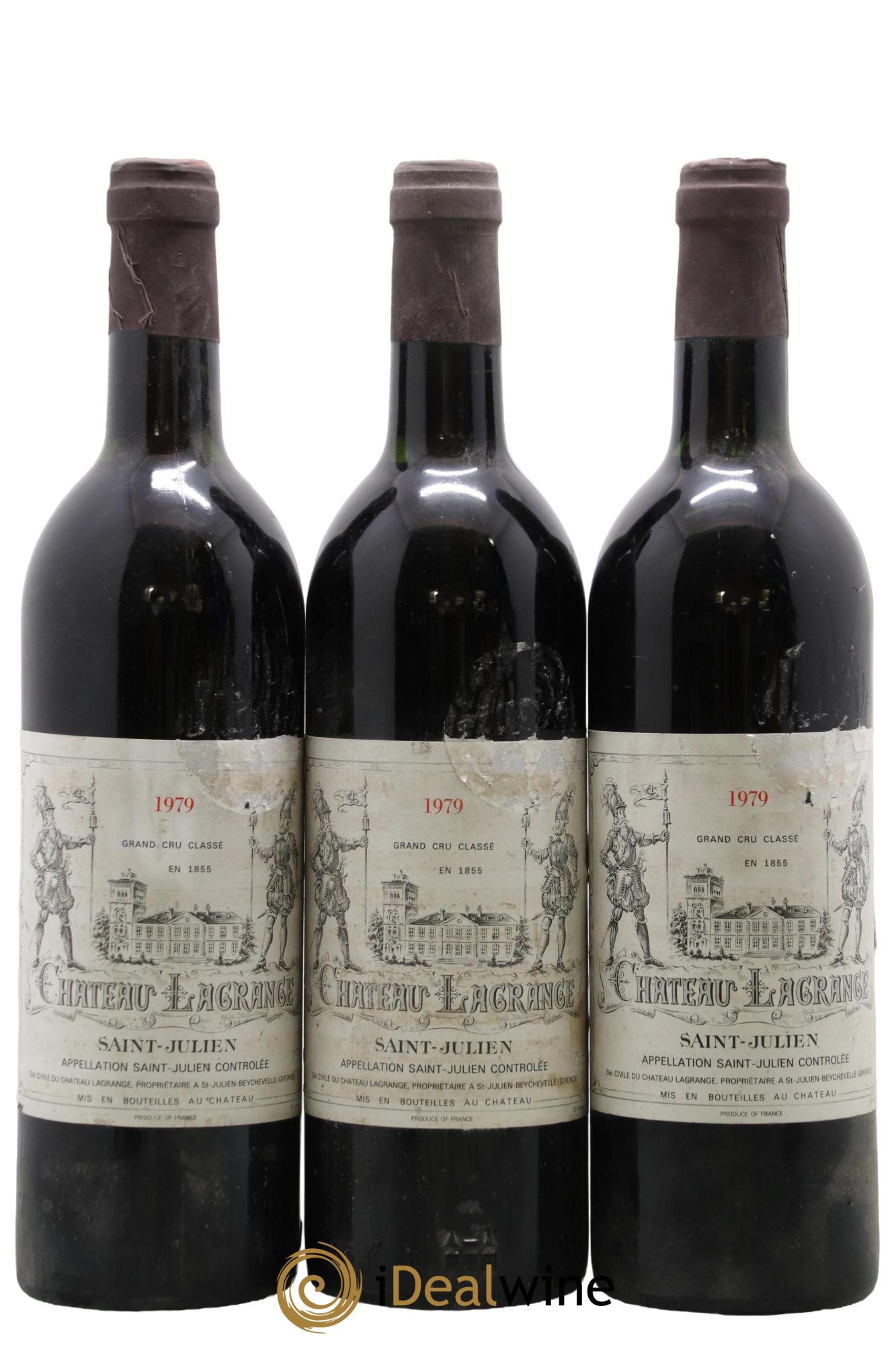 Château Lagrange 3ème Grand Cru Classé 1979 - Lot de 3 bouteilles - 0