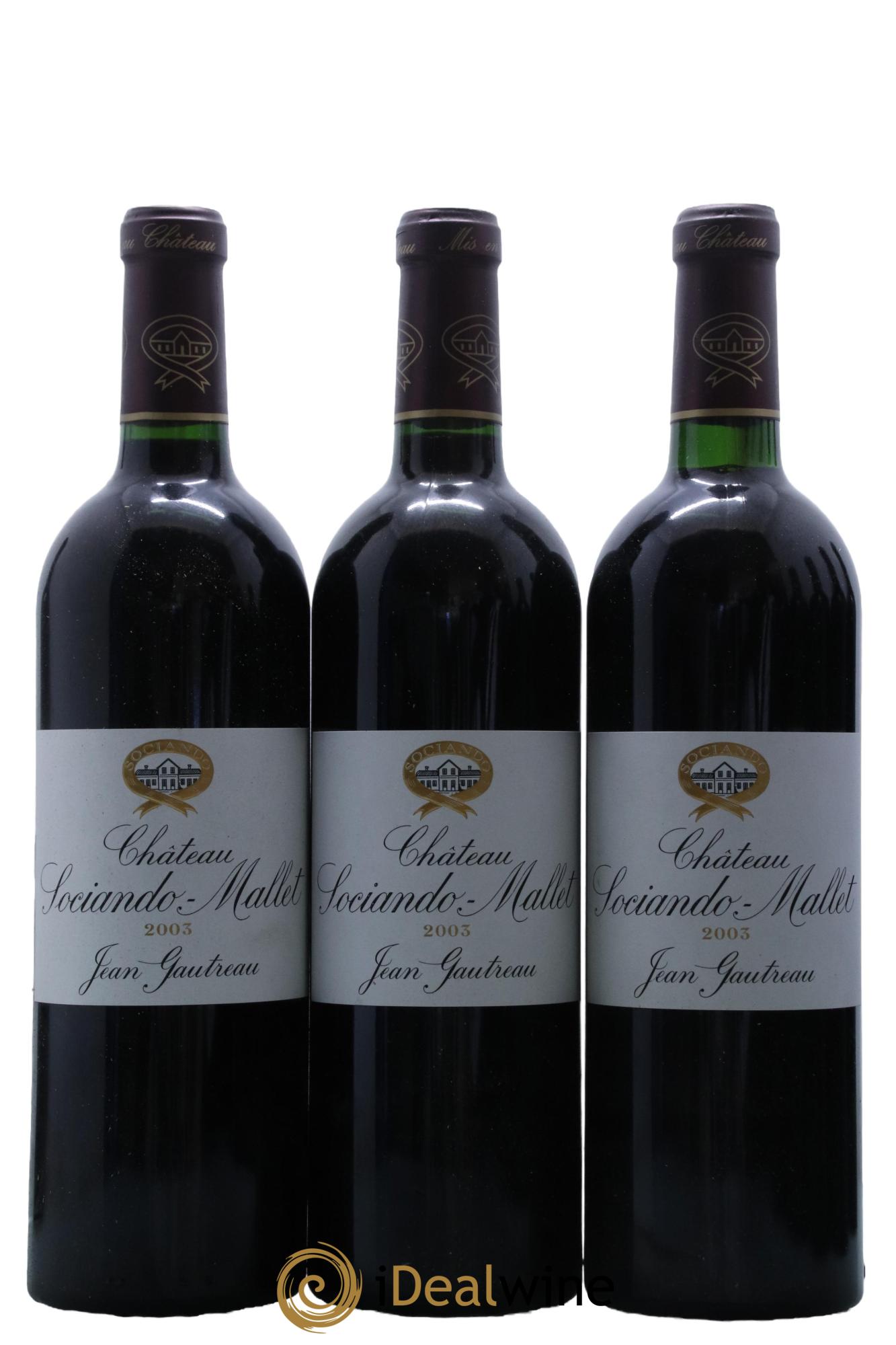 Château Sociando Mallet 2003 - Lot de 12 bouteilles - 2