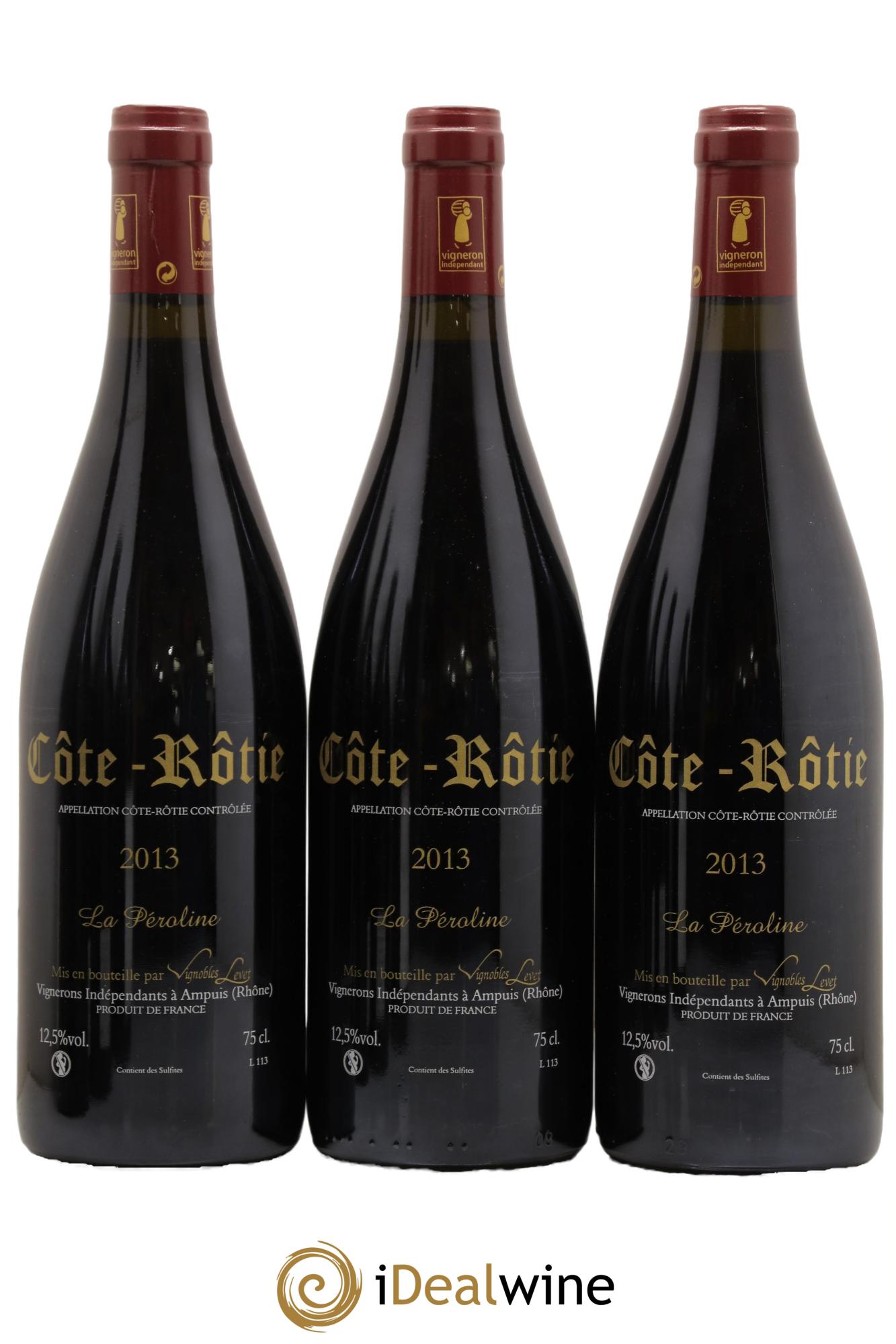 Côte-Rôtie La Péroline Vignobles Levet 2013 - Lot de 3 bouteilles - 1