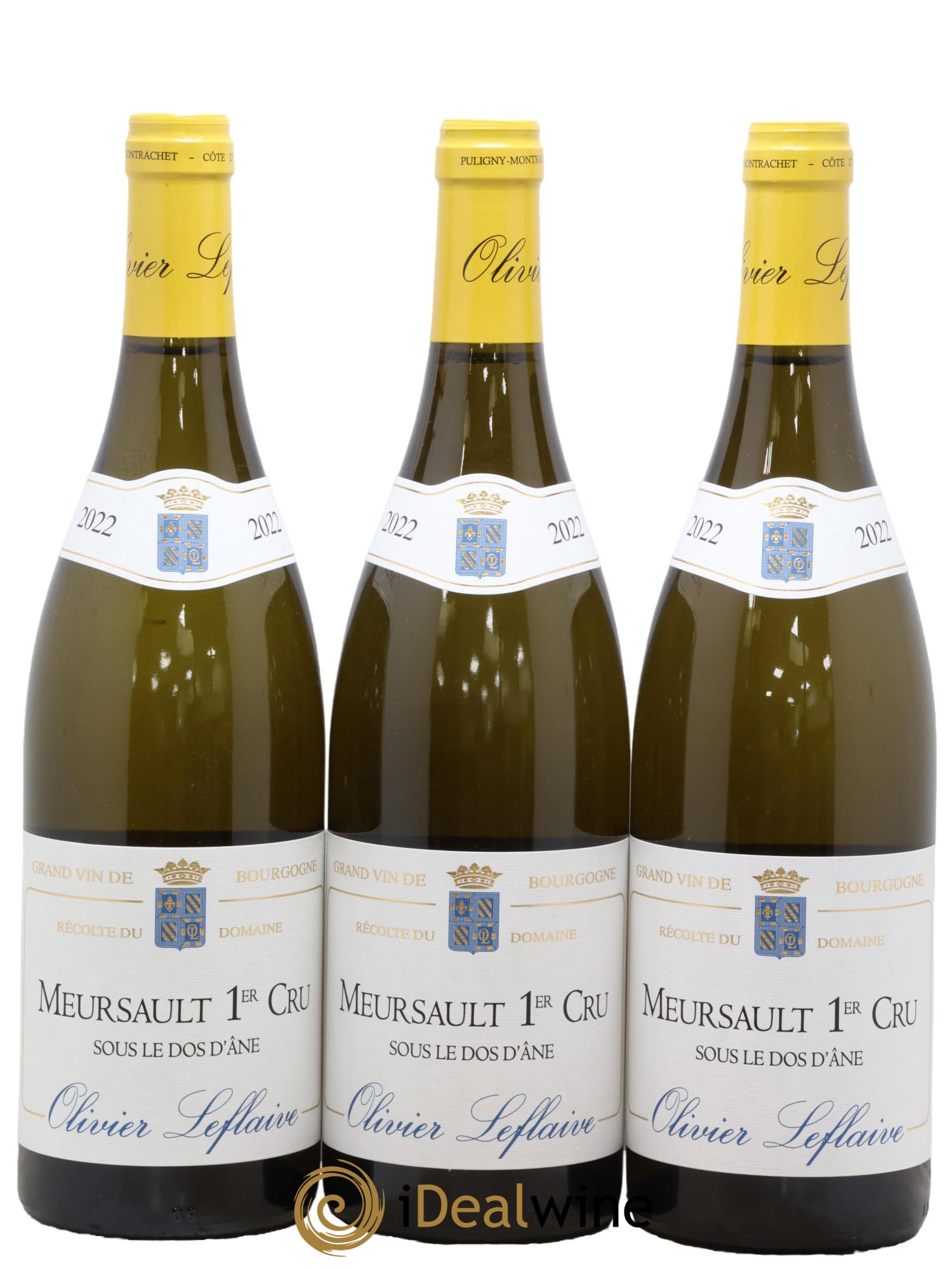 Meursault 1er Cru Sous le Dos d'Ane Olivier Leflaive 2022 - Lot de 3 bouteilles - 0