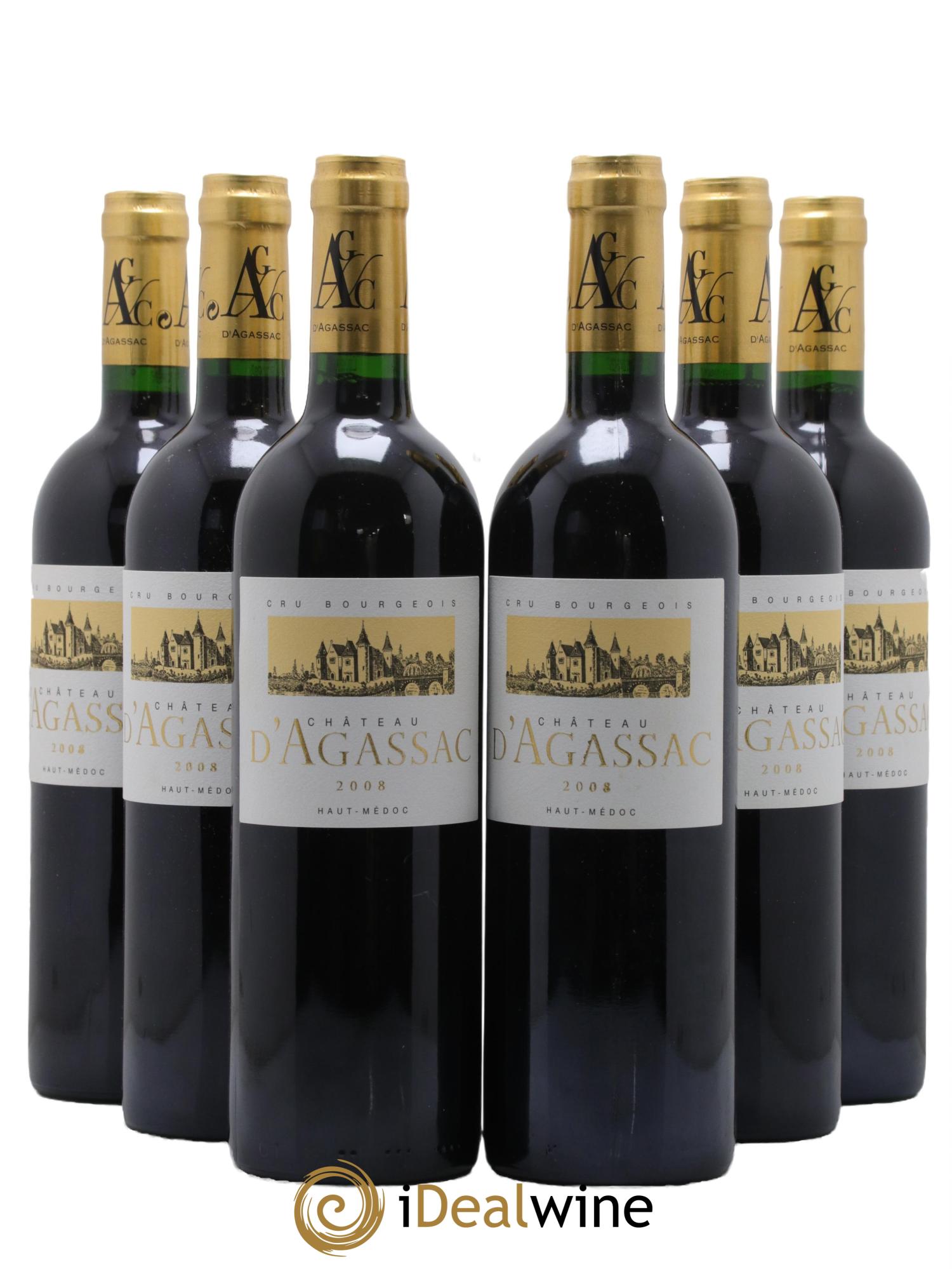 Château d' Agassac Cru Bourgeois 2008 - Lot de 6 bouteilles - 0