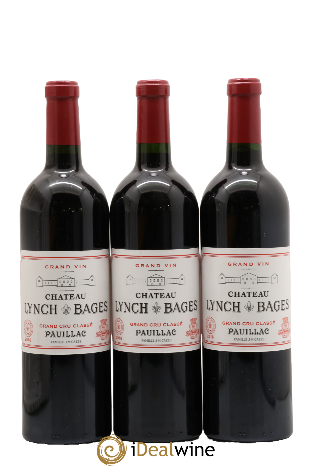 Château Lynch Bages 5ème Grand Cru Classé 2016 - Lot of 3 bottles - 0