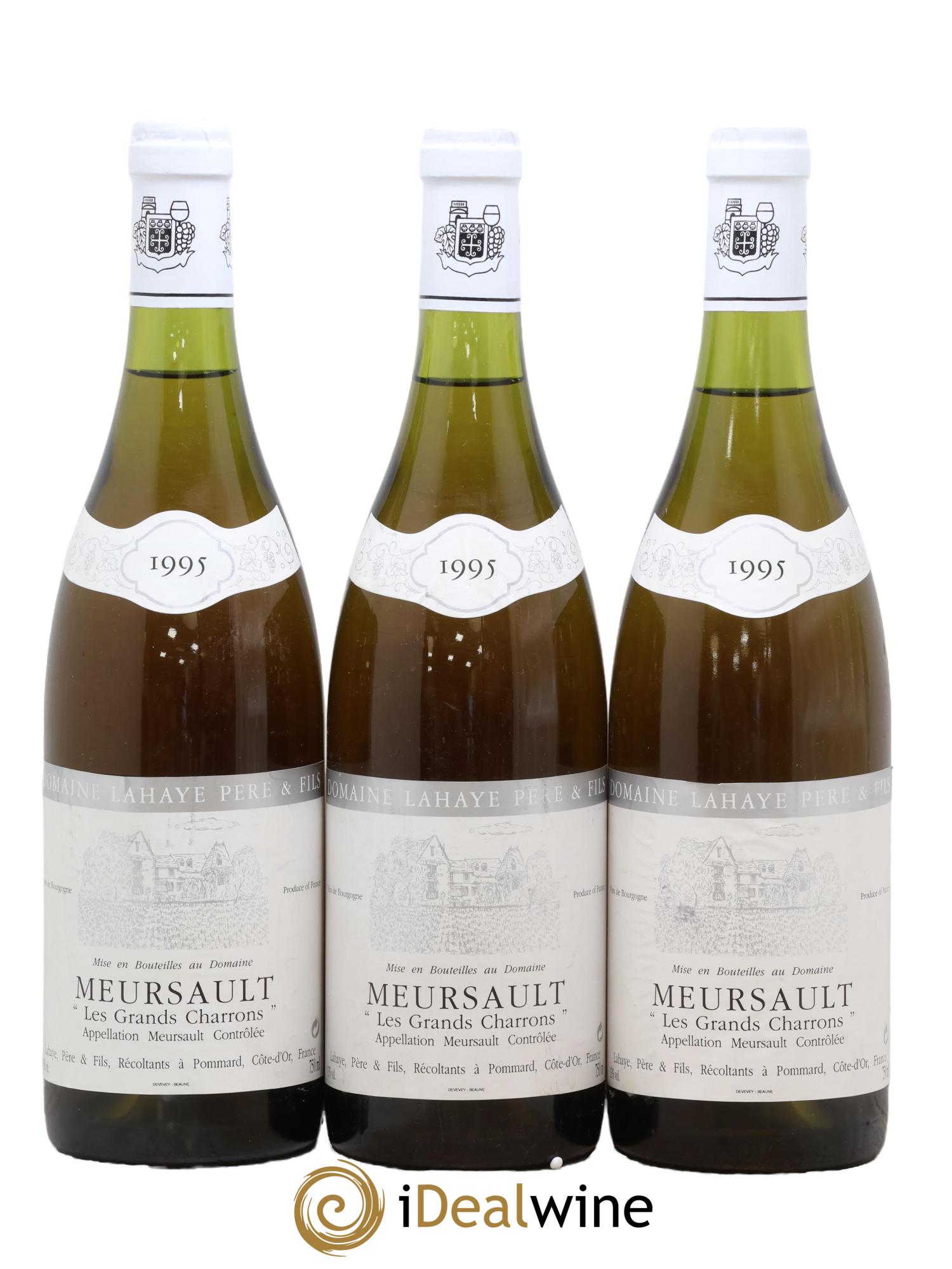 Meursault Les Grands Charrons Lahaye Père et Fils 1995 - Posten von 3 Flaschen - 0