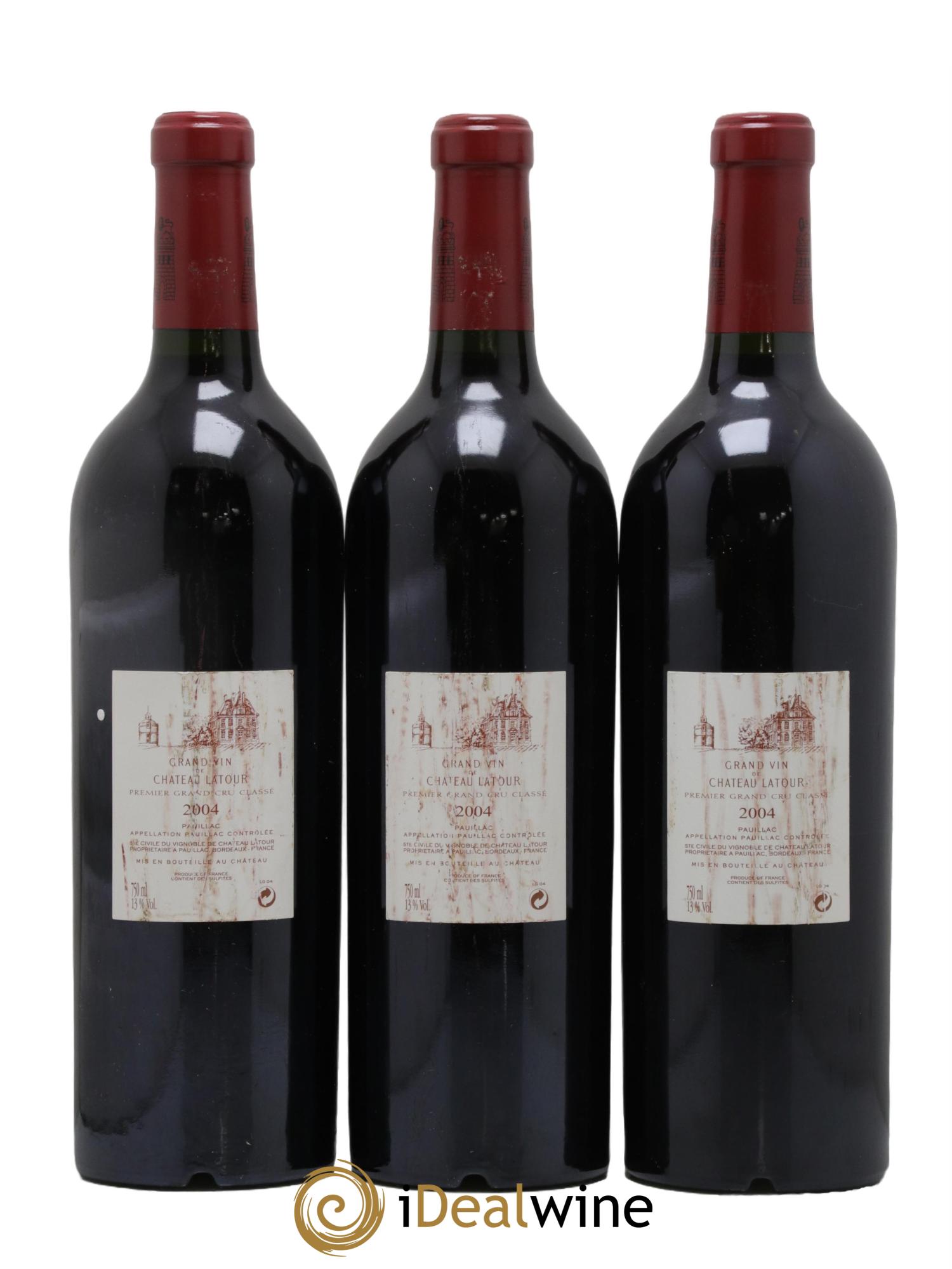 Château Latour 1er Grand Cru Classé 2004 - Lot of 3 bottles - 1