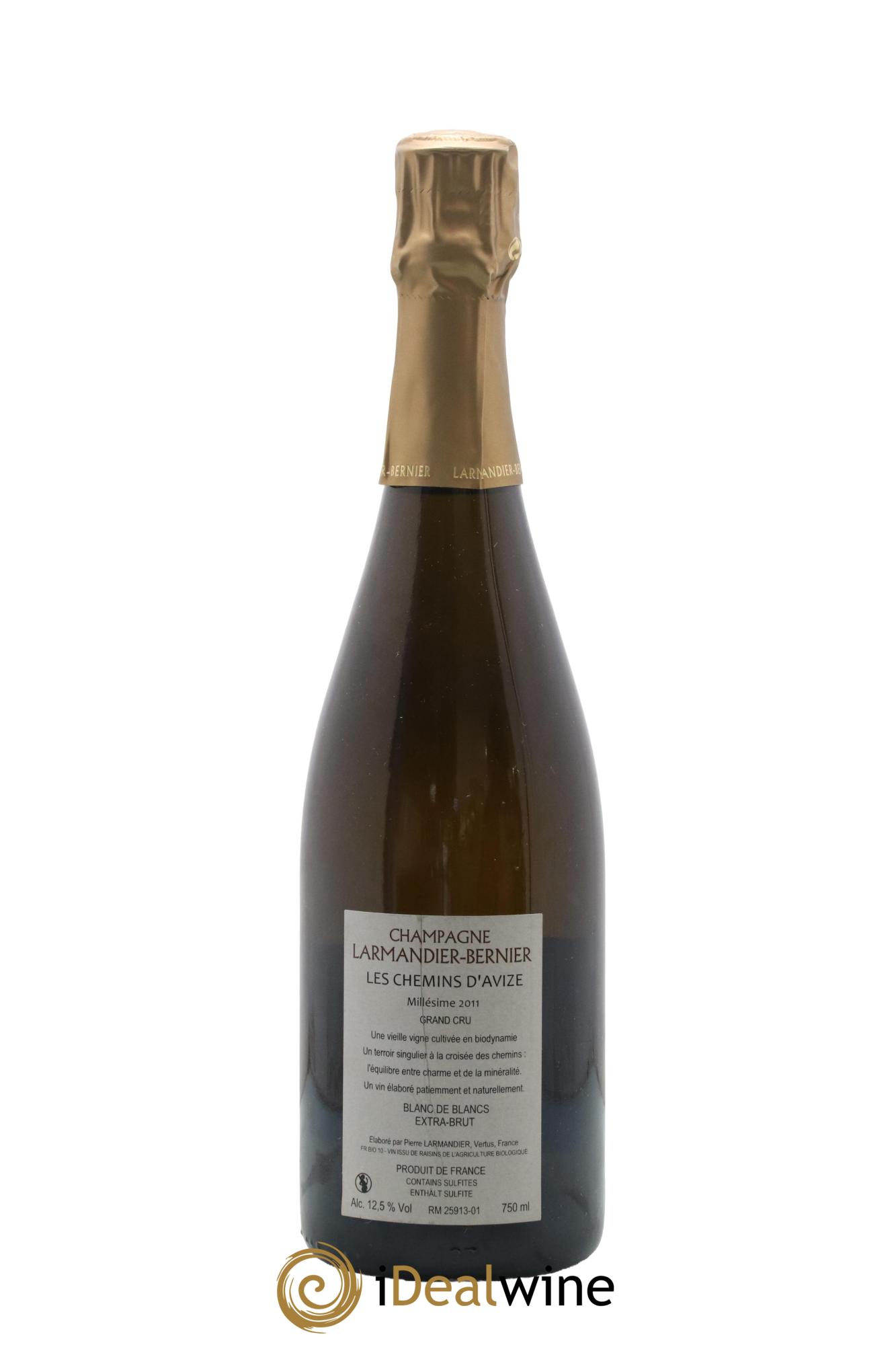 Les Chemins d'Avize Grand Cru Extra-Brut Larmandier-Bernier 2011 - Lot de 1 bouteille - 1