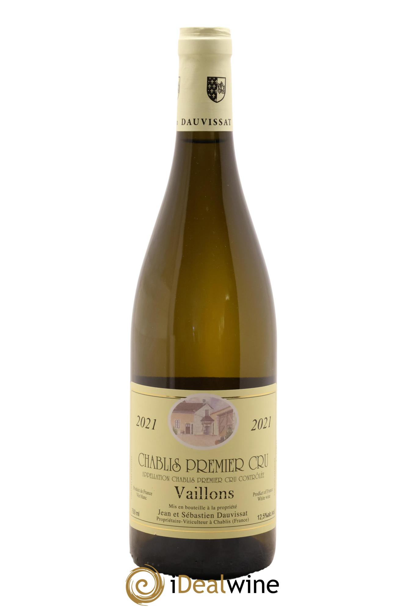 Chablis 1er Cru Vaillons Jean et Sébastien Dauvissat 2021 - Lot de 1 bouteille - 0