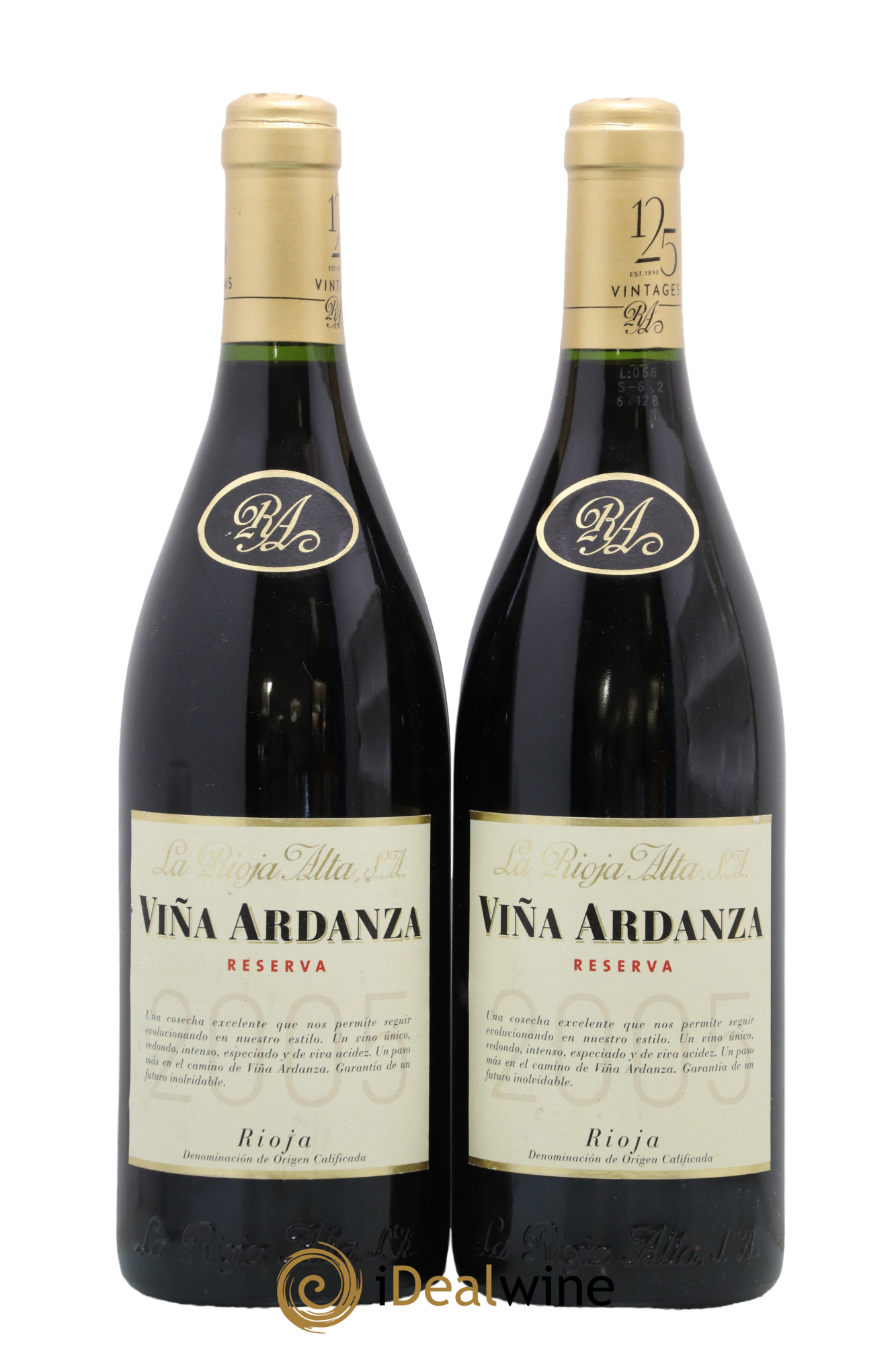 Rioja DOCa Vina Ardanza Reserva La Rioja Alta 2005 - Posten von 2 Flaschen - 0