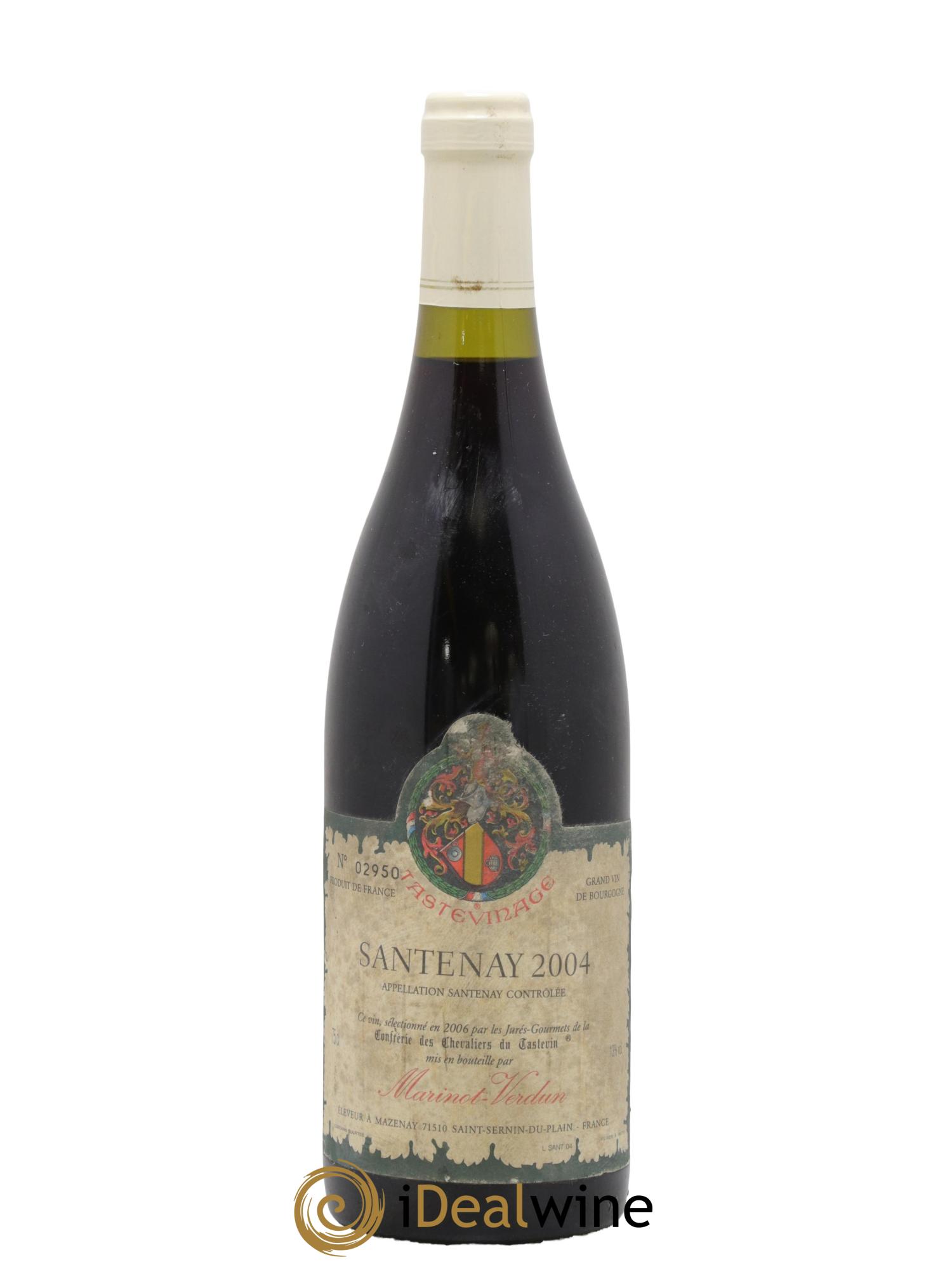 Santenay Tastevinage Marinot-Verdun 2004 - Posten von 1 Flasche - 0