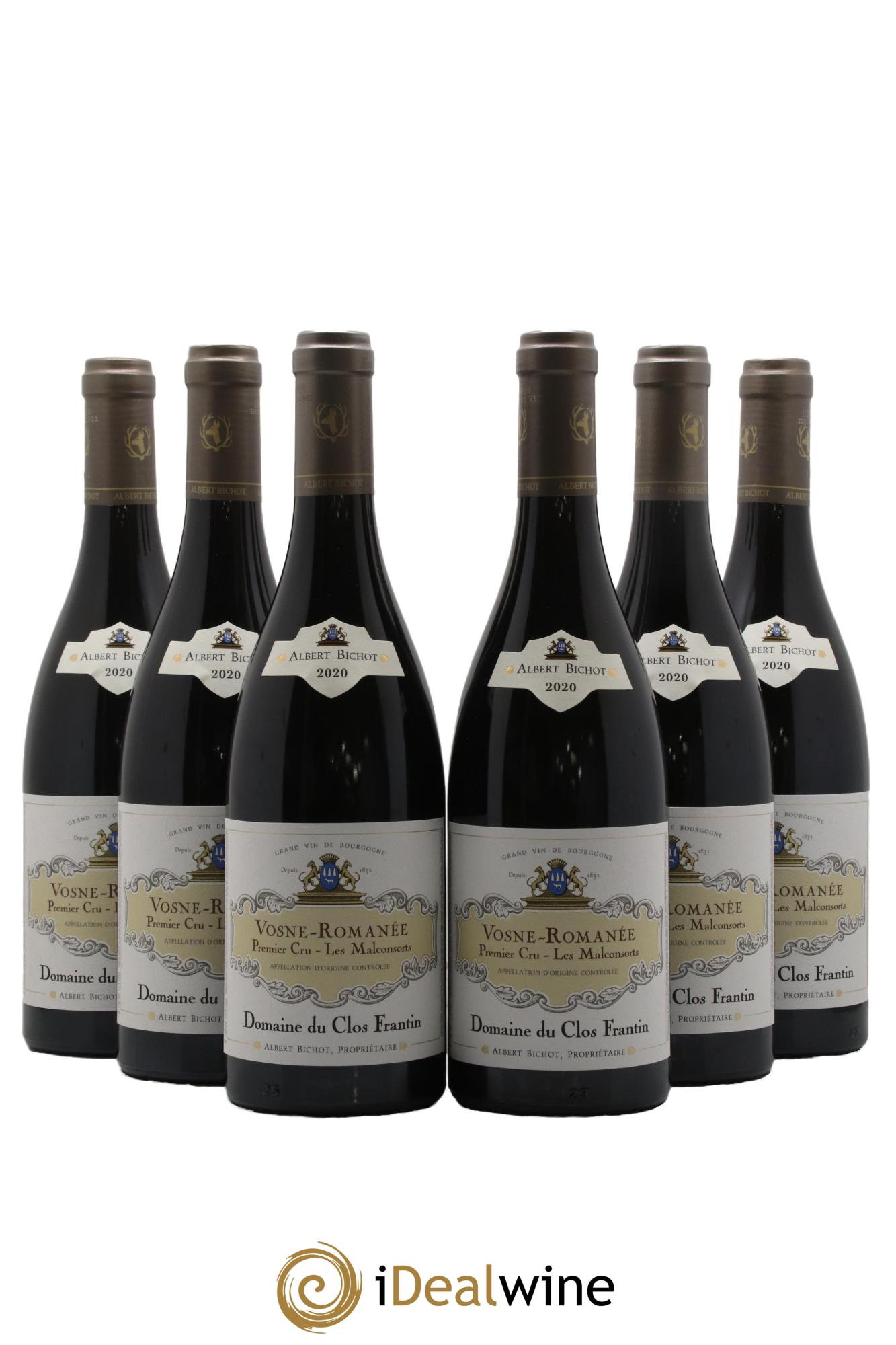 Vosne-Romanée 1er Cru Les Malconsorts Clos Frantin - Albert Bichot 2020 - Lot of 6 bottles - 0