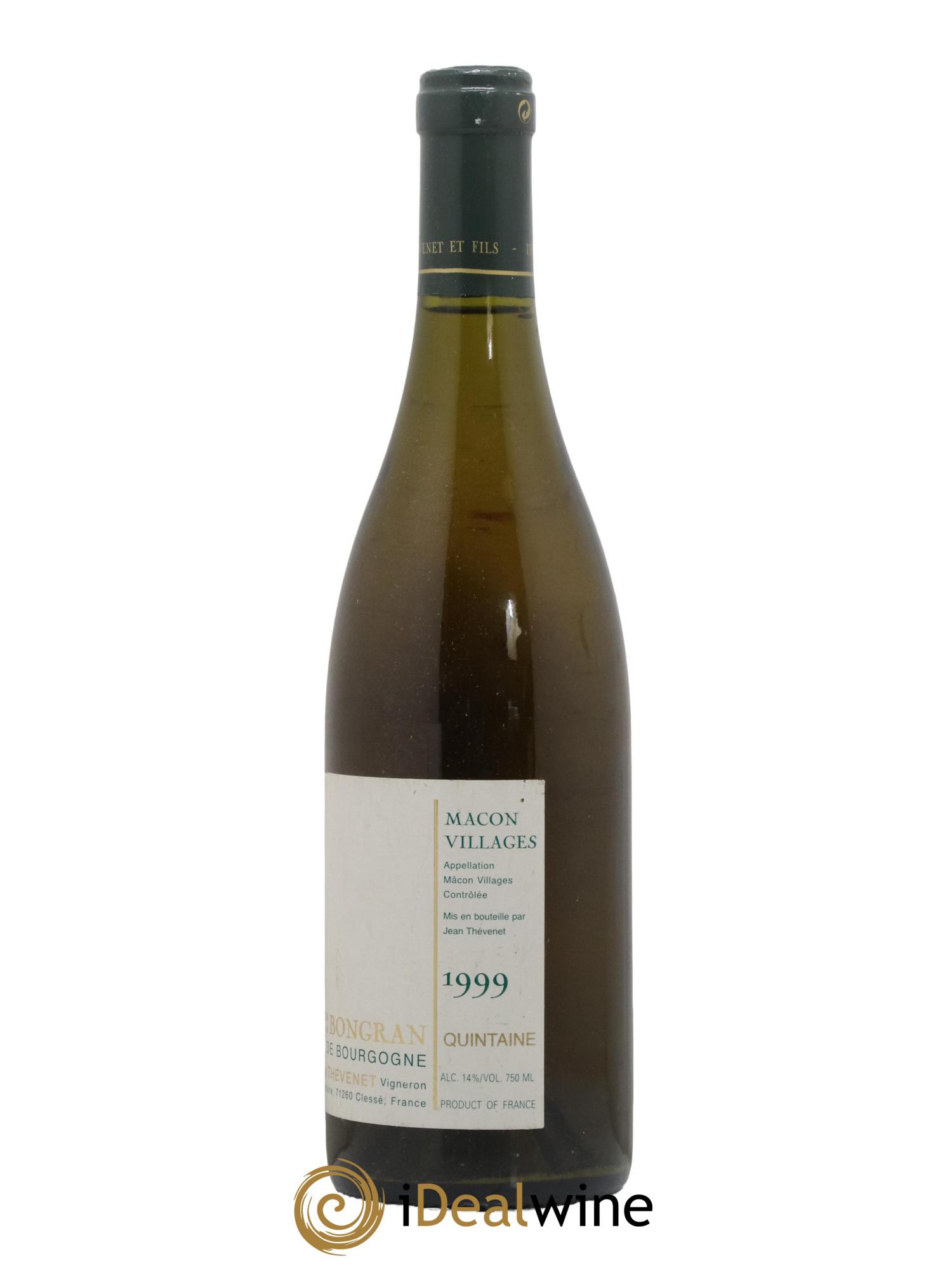 Mâcon-Clessé Cuvée Levroutée Domaine de la Bongran (J.Thevenet) 1999 - Lot de 1 bouteille - 1