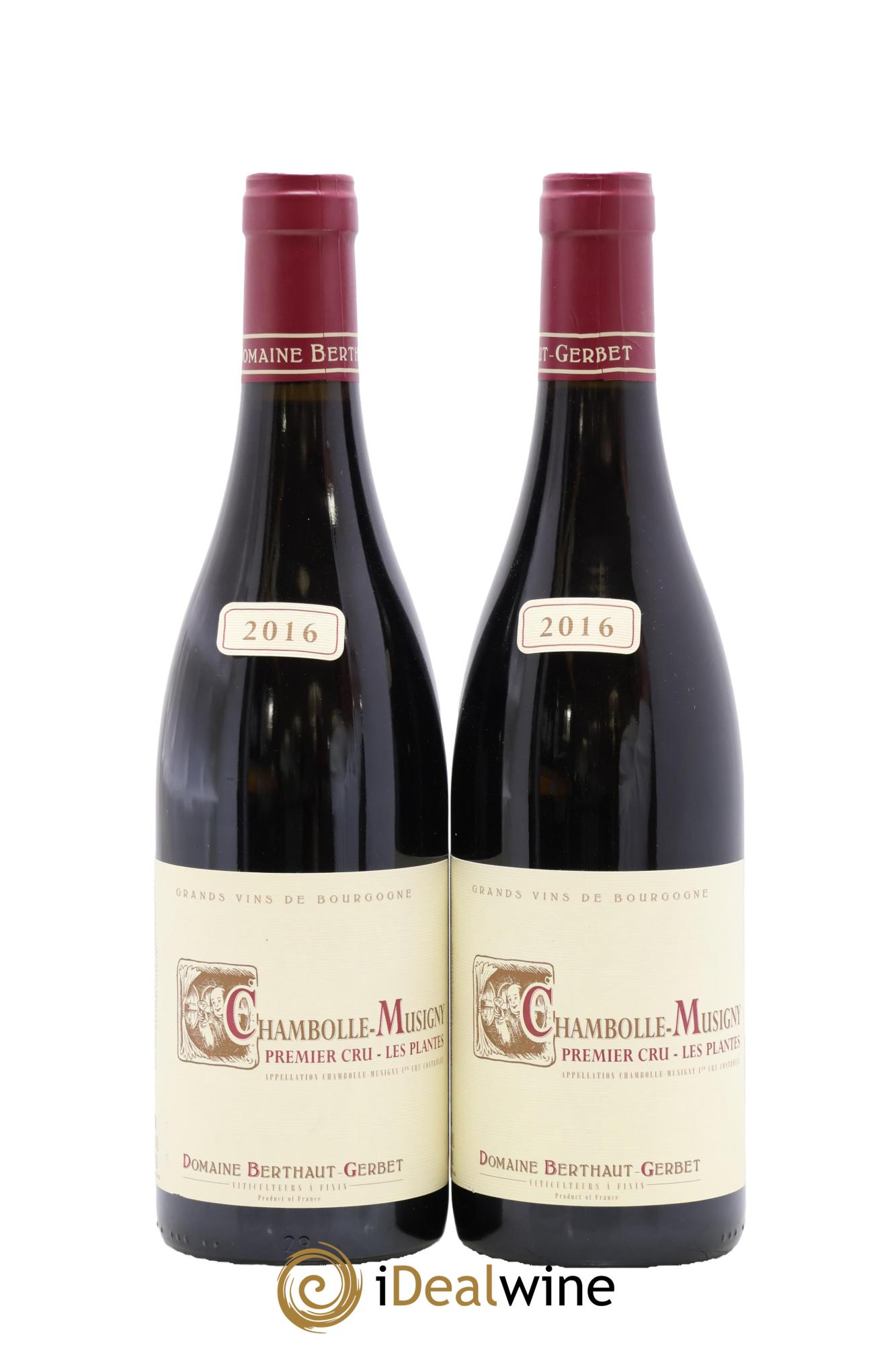 Chambolle-Musigny 1er Cru Les Plantes Berthaut Gerbet (Domaine) 2016 - Lot de 2 bouteilles - 0