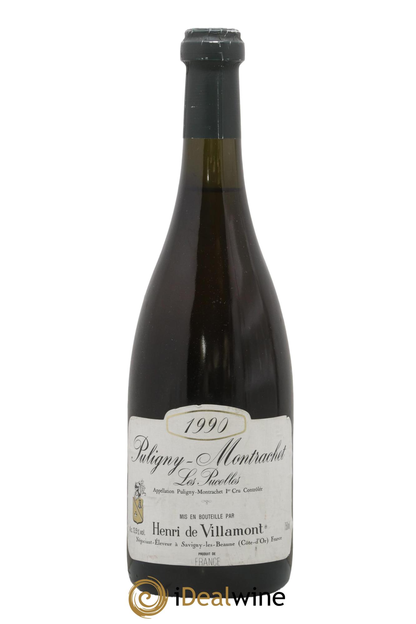 Puligny-Montrachet 1er Cru Les Pucelles Henri de Villamont 1990 - Lot de 1 bouteille - 0