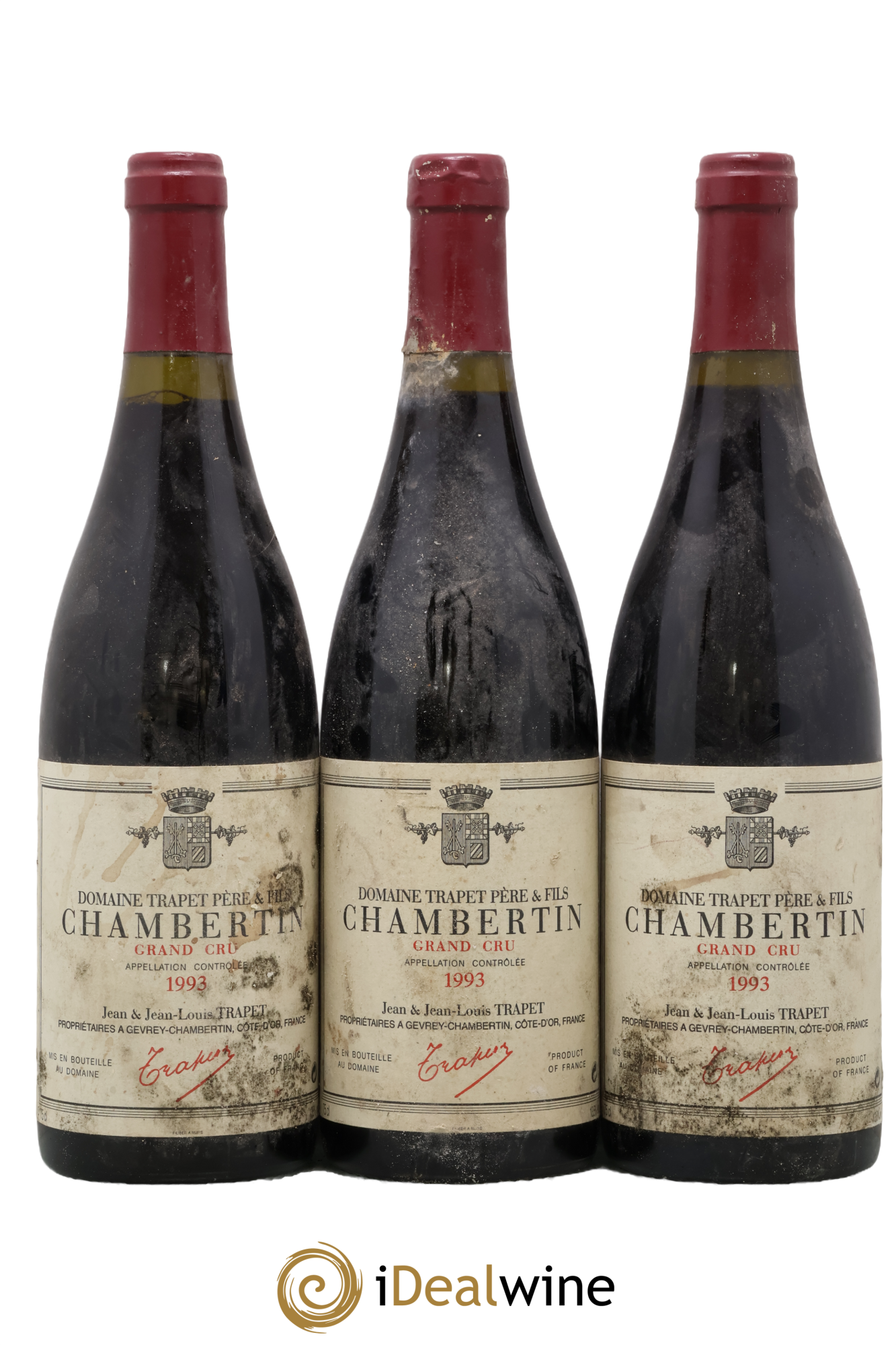 Chambertin Grand Cru Domaine Trapet 1993 - Lotto di 3 bottiglie - 0