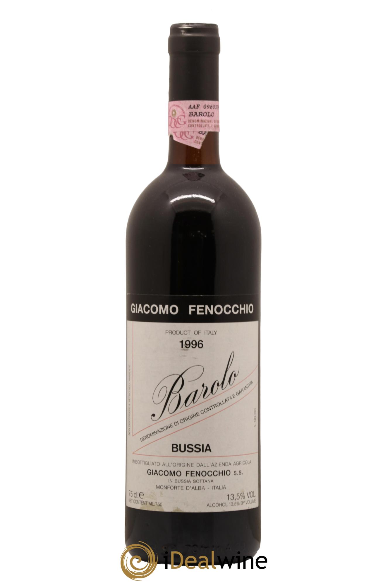 Barolo Bussia Giacomo Fenocchio 1996 - Lot de 1 bouteille - 0