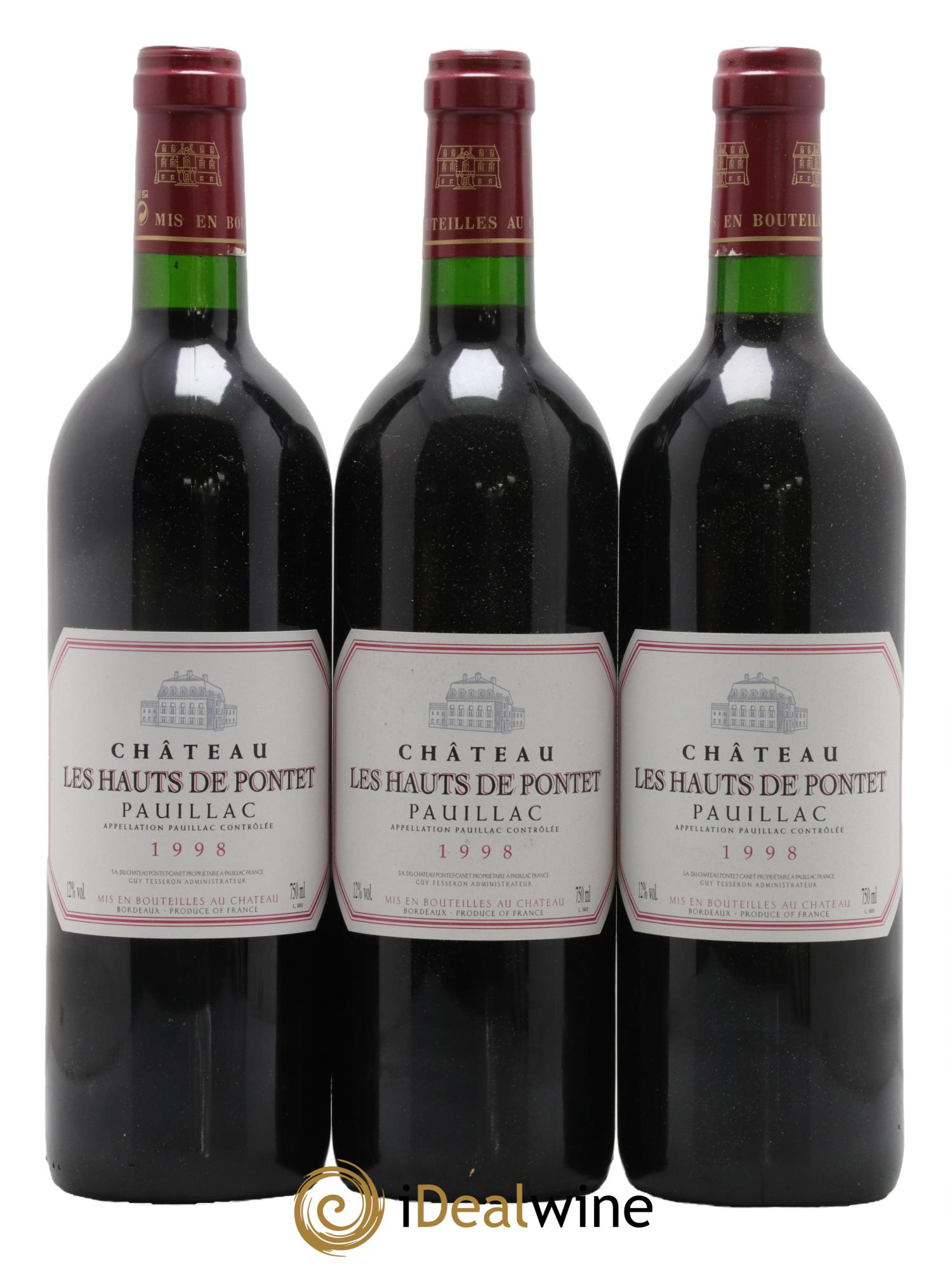 Les Hauts de Pontet-Canet Second Vin 1998 - Posten von 12 Flaschen - 1