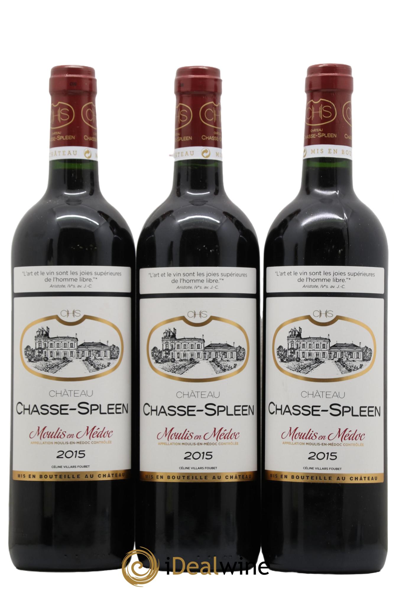 Château Chasse Spleen 2015 - Lot de 3 bouteilles - 0