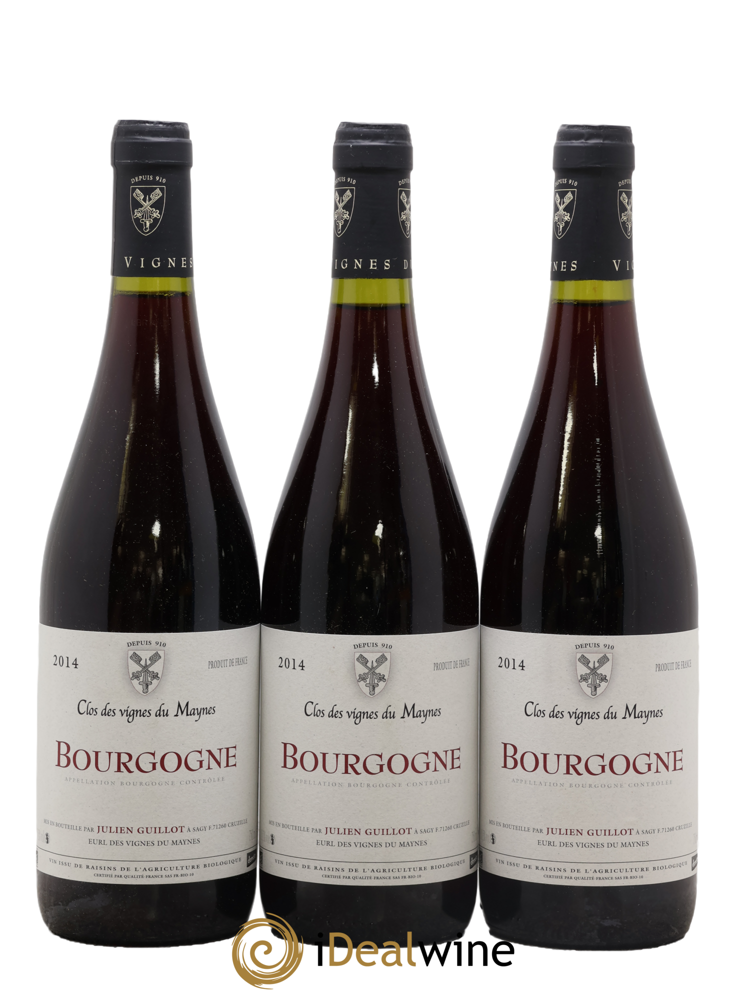 Bourgogne Clos des Vignes du Mayne Julien Guillot 2014 - Lot de 3 bouteilles - 0