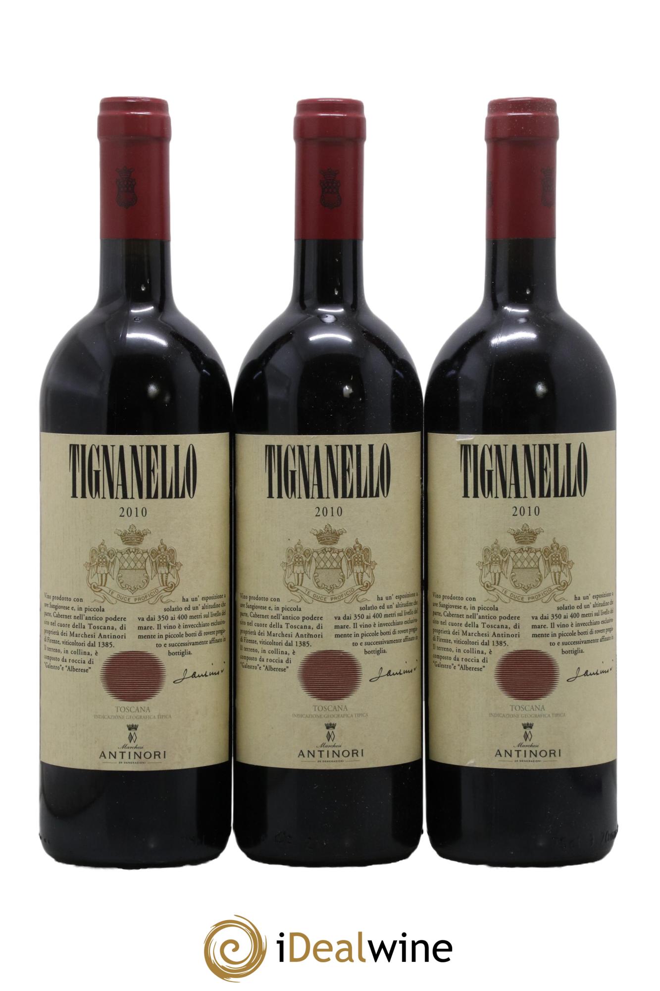 Toscana IGT Tignanello Tenuta Tignanello - Marchesi Antinori 2010 - Lotto di 3 bottiglie - 0