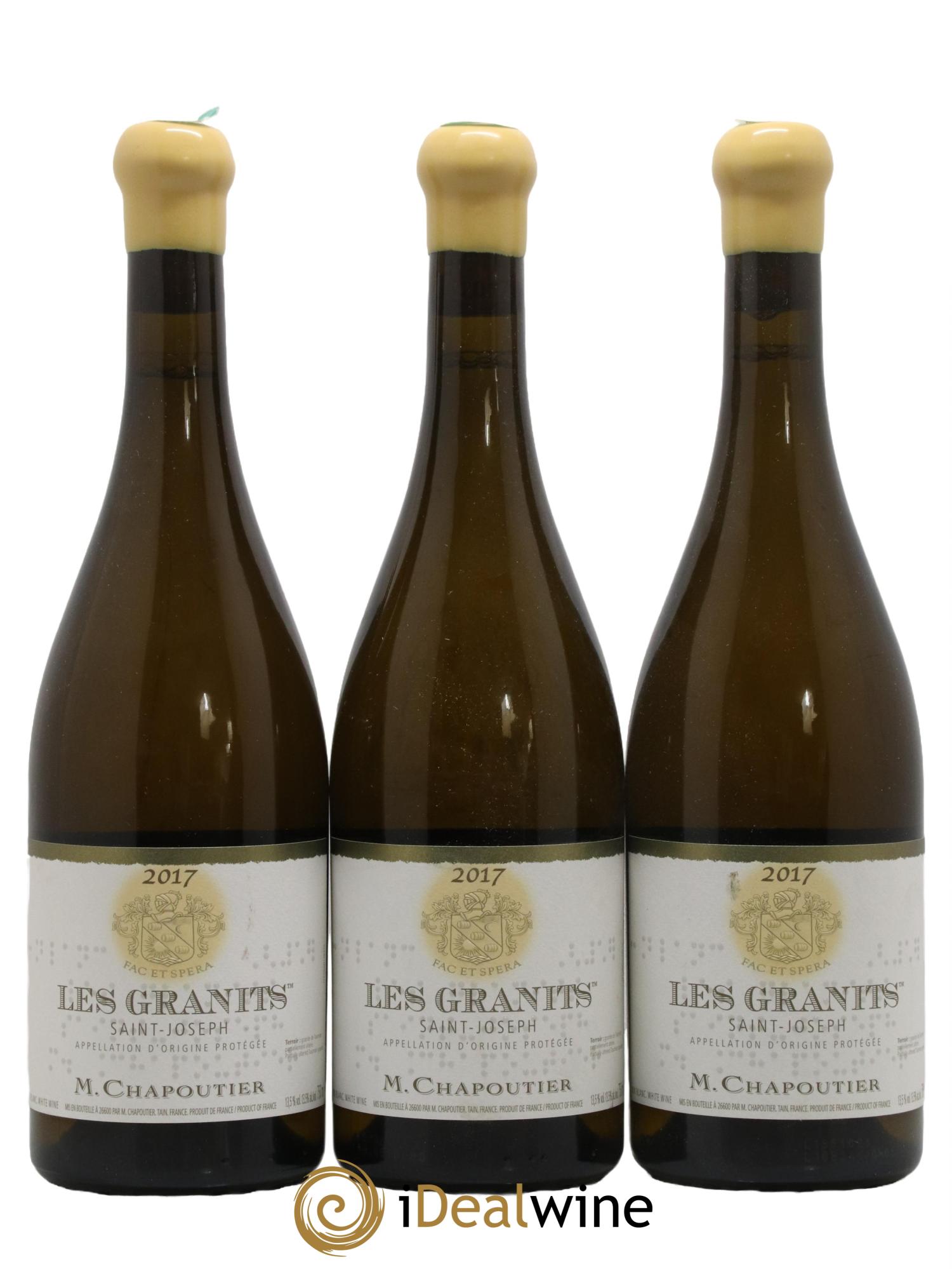 Saint-Joseph Les Granits Chapoutier 2017 - Lot of 3 bottles - 0
