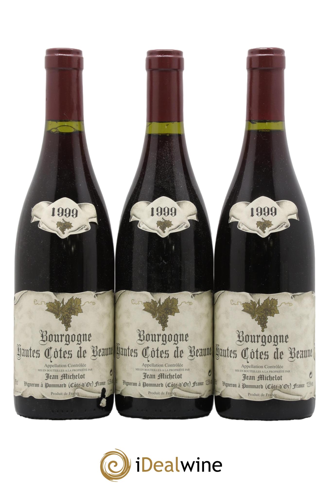 Hautes-Côtes de Beaune Jean Michelot 1999 - Lotto di 3 bottiglie - 0