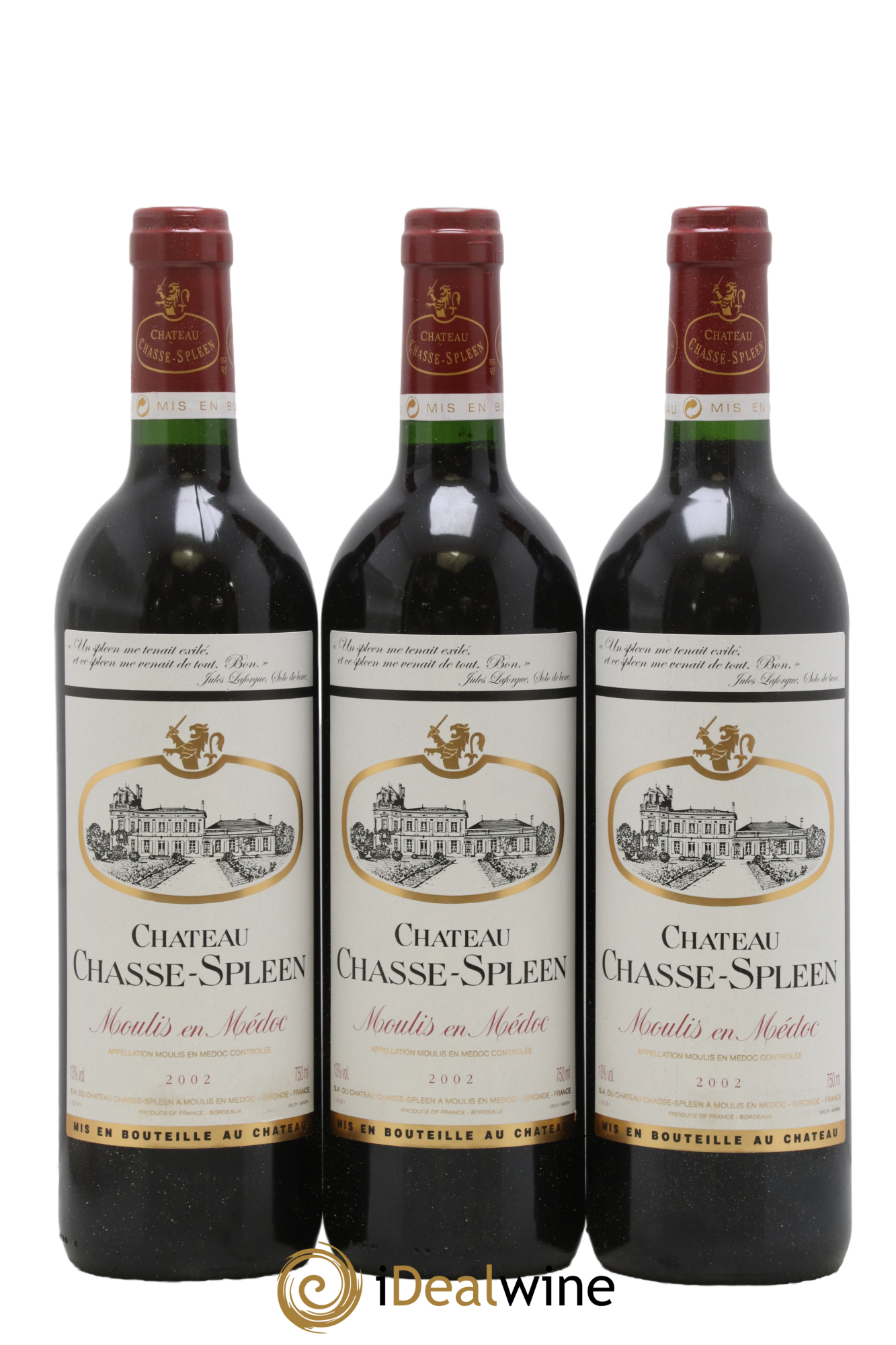 Château Chasse Spleen 2002 - Posten von 3 Flaschen - 0