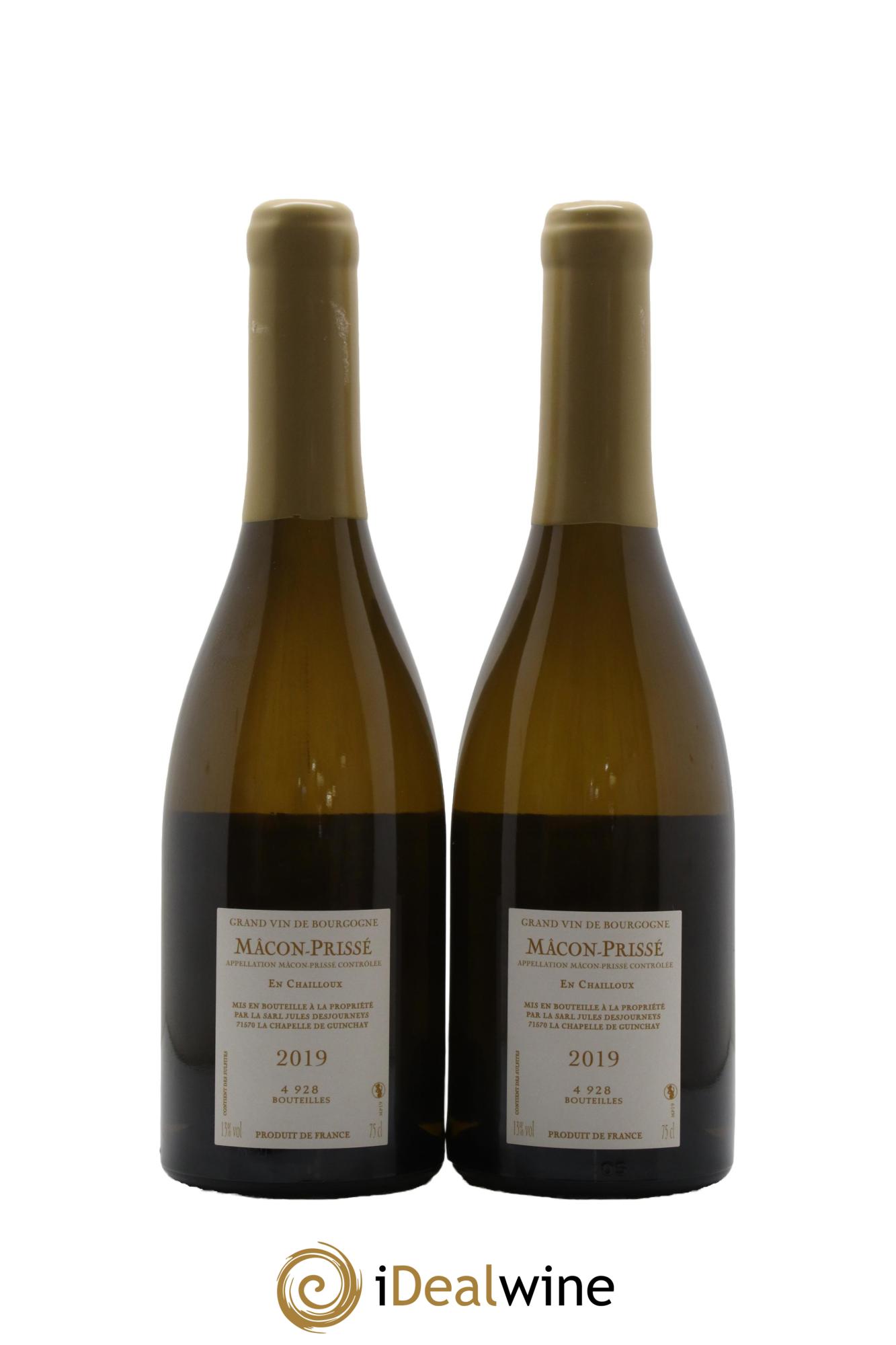 Mâcon-Prissé En Chailloux Jules Desjourneys 2019 - Lotto di 2 bottiglie - 1