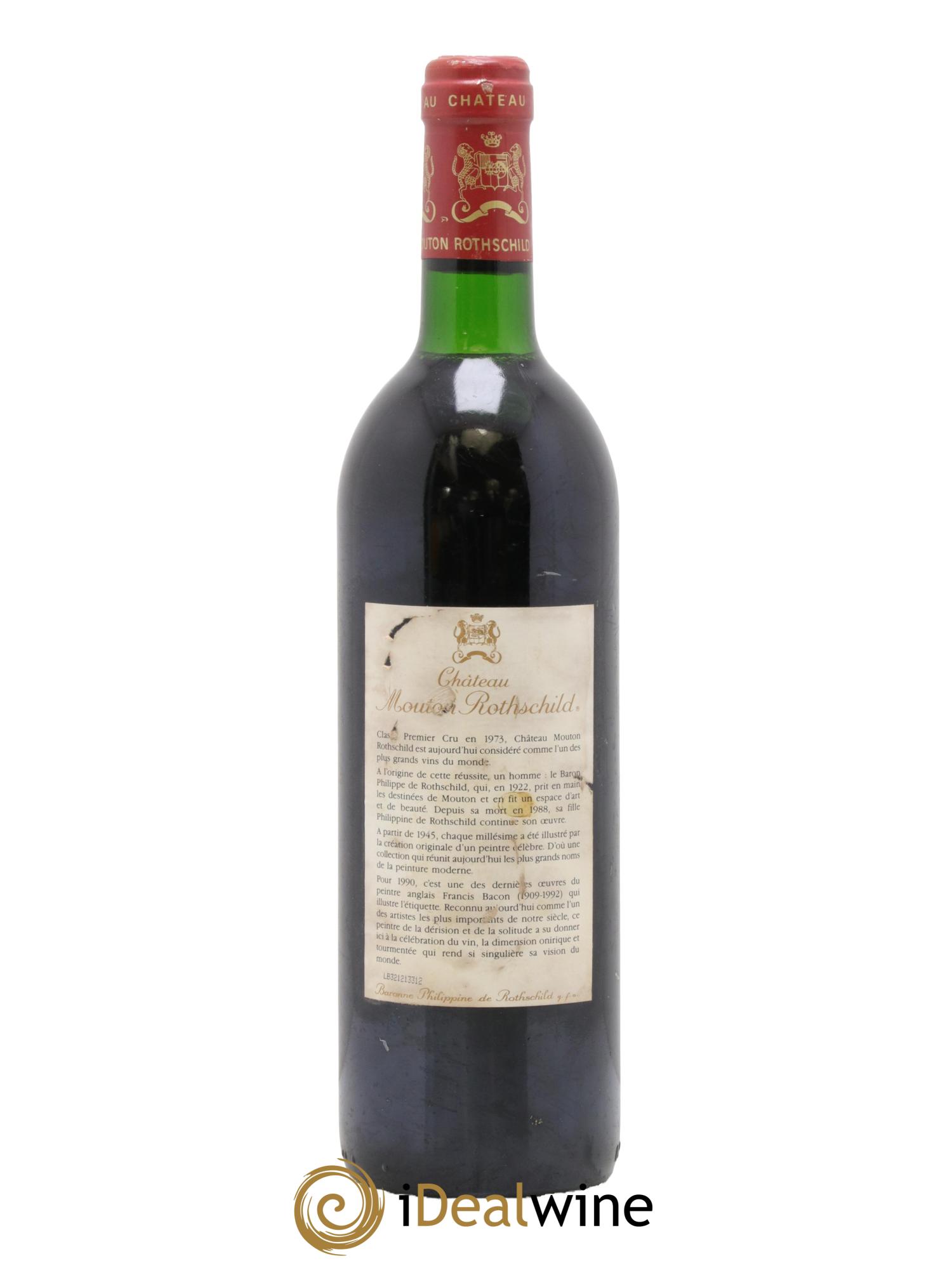 Château Mouton Rothschild 1er Grand Cru Classé 1990 - Lotto di 1 bottiglia - 1