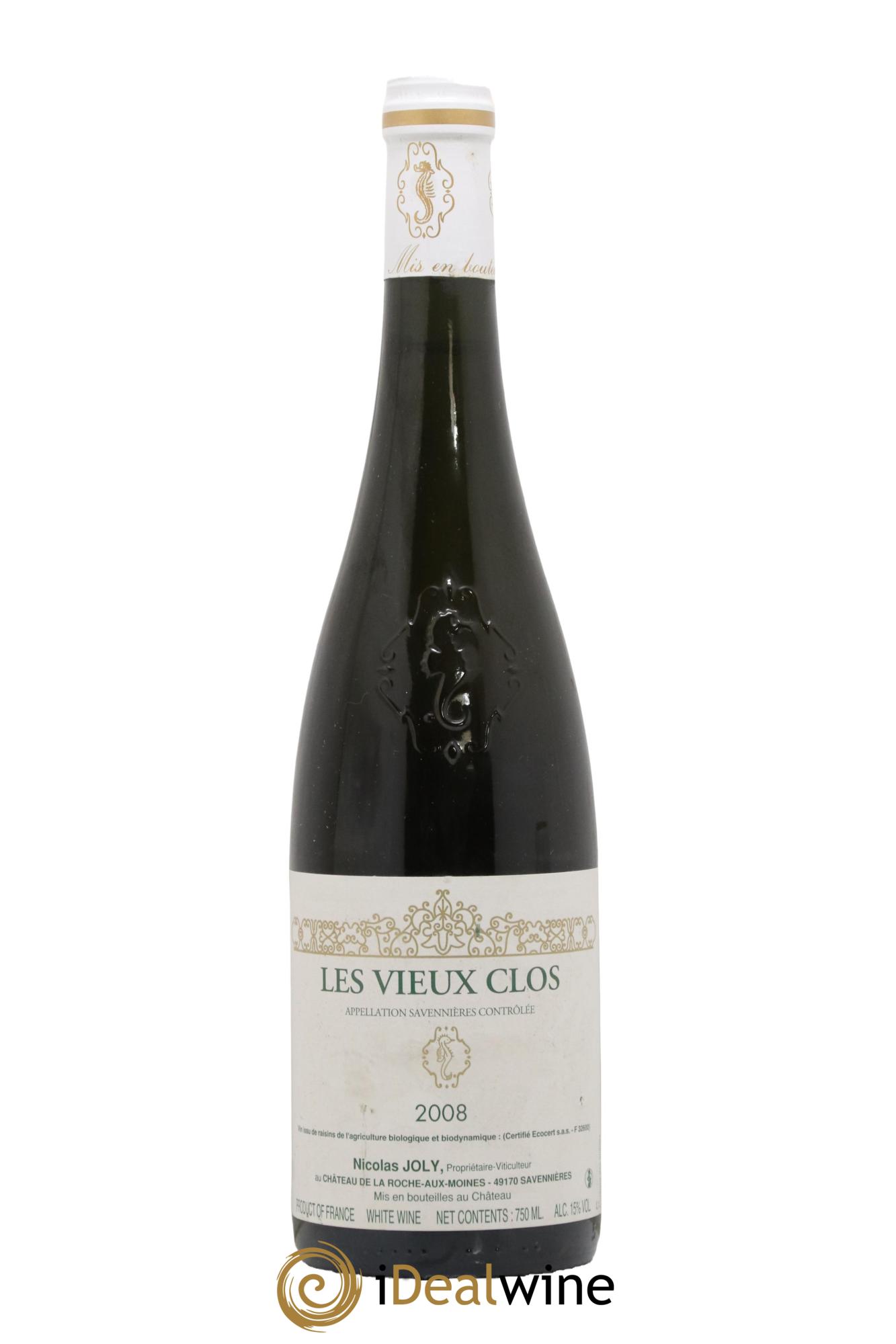 Savennières Les Vieux Clos Vignobles de la Coulée de Serrant - Nicolas Joly 2008 - Lot de 1 bouteille - 0
